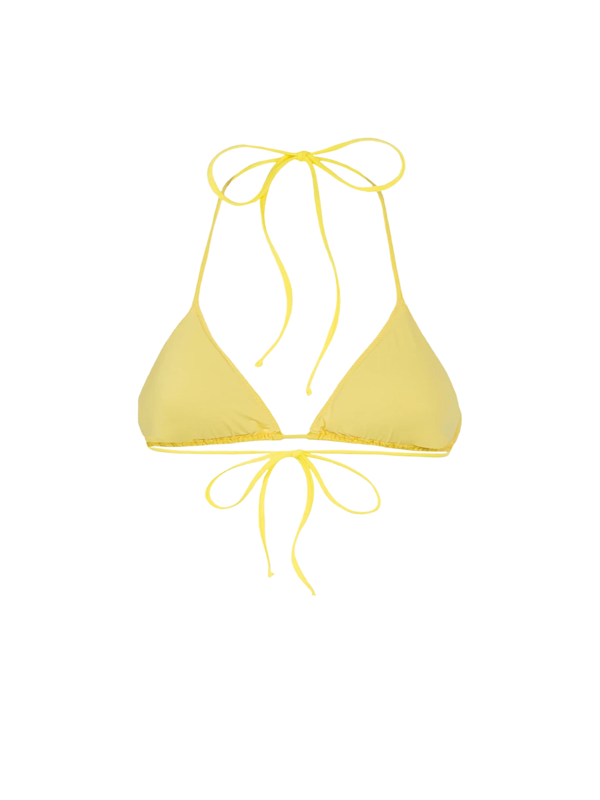 Leah light yellow triangle bikini top - Image 2