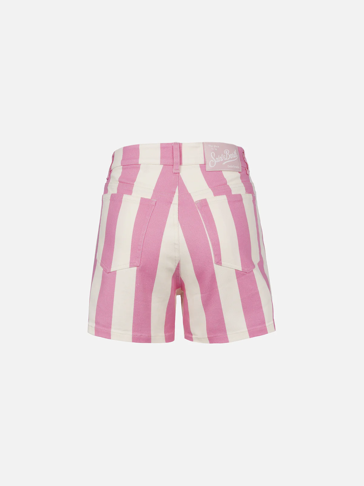 Cancun pink striped denim bermuda shorts - Image 4