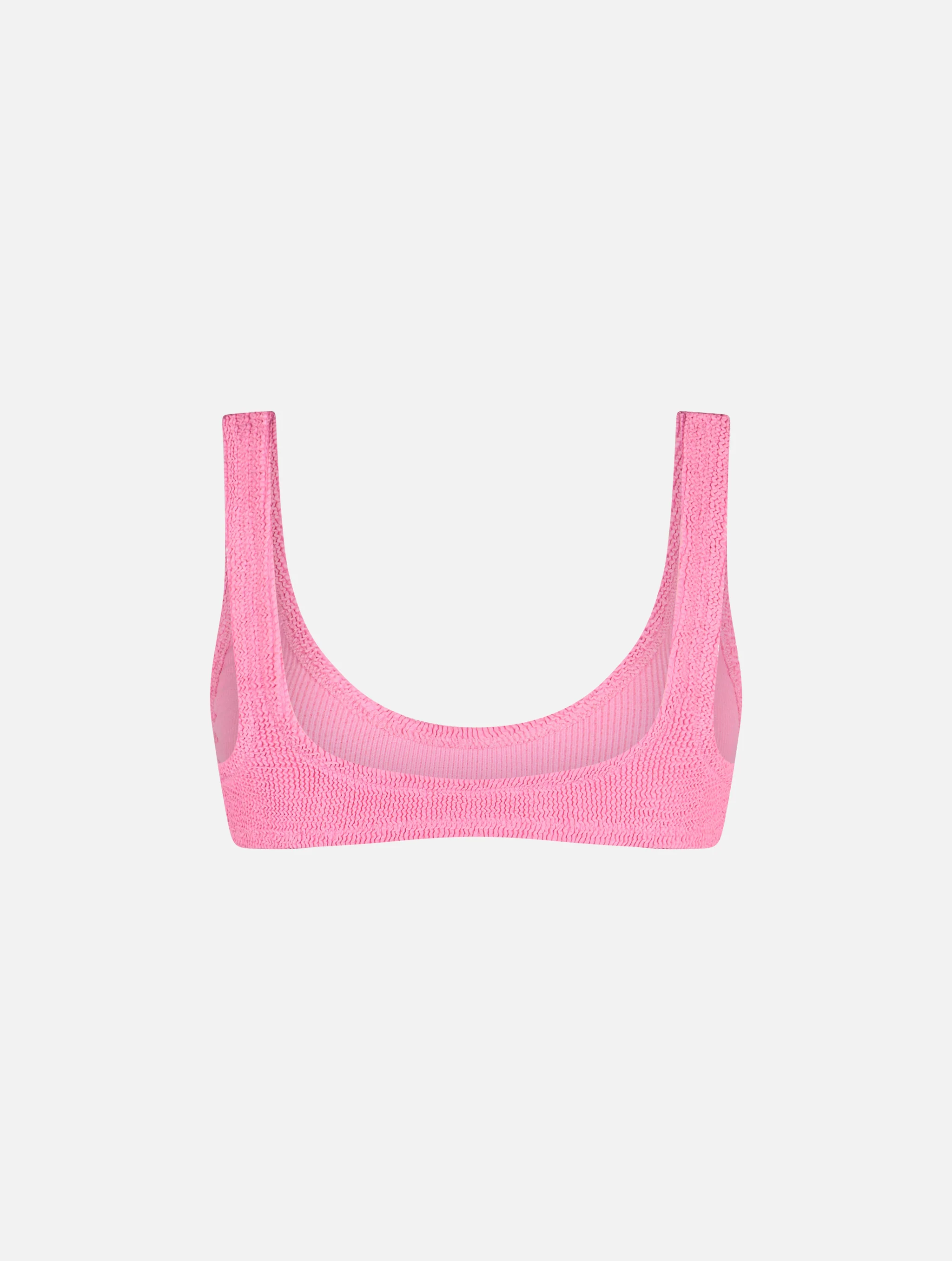 Pamy pink crinkle bralette bikini top - Image 2