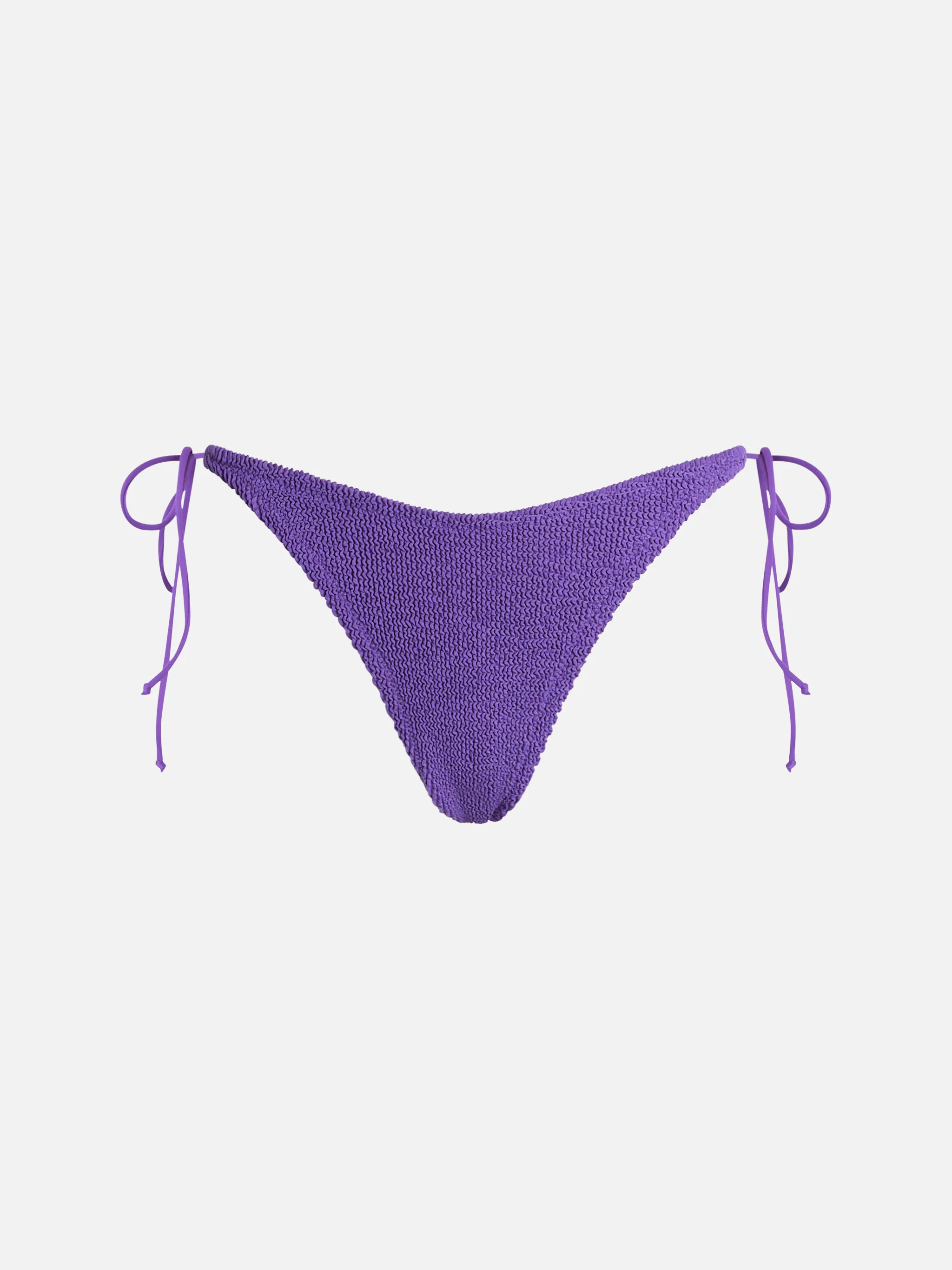 Norah purple crinkle cheeky swim briefs