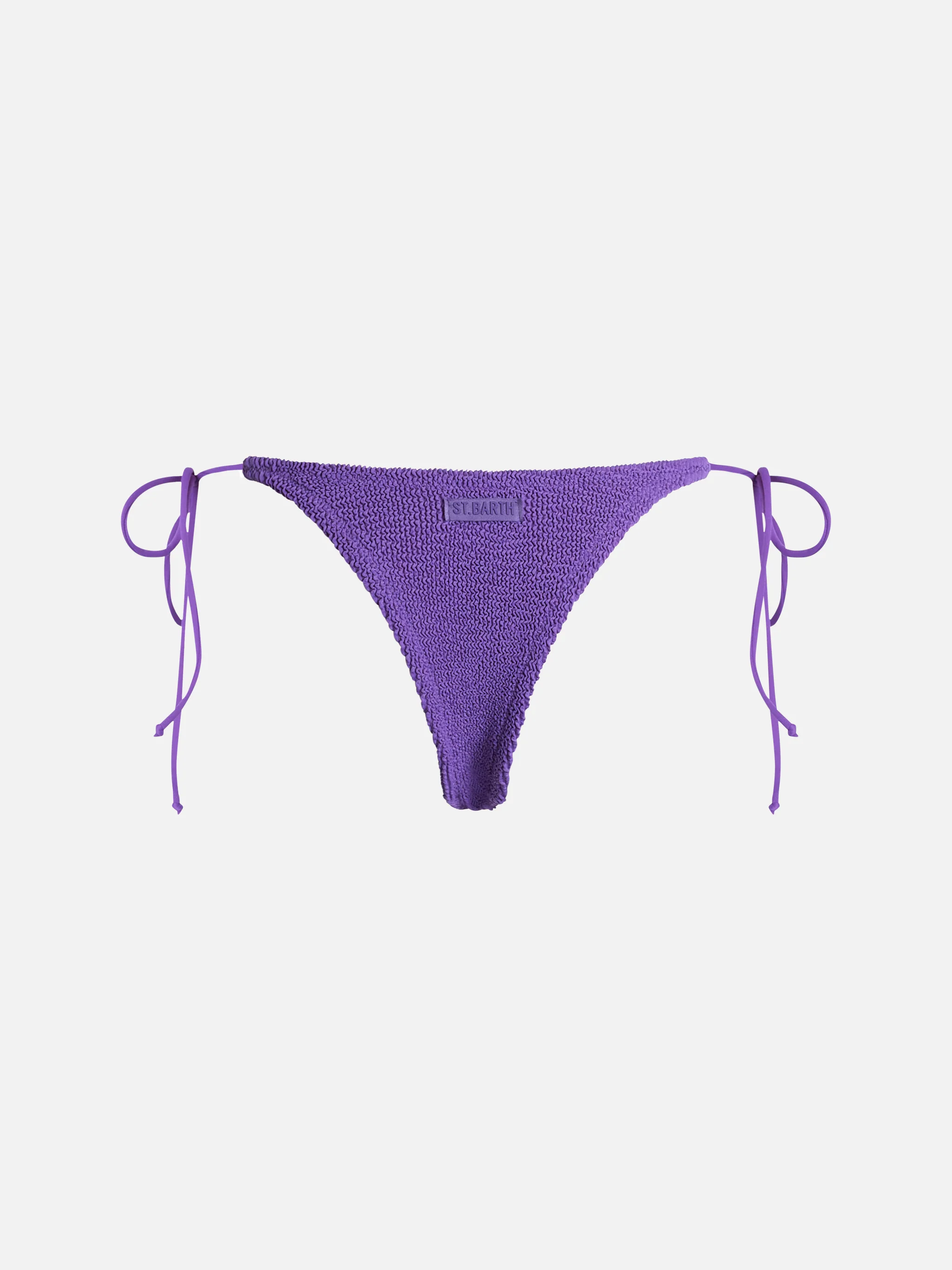 Norah purple crinkle cheeky swim briefs - Image 2