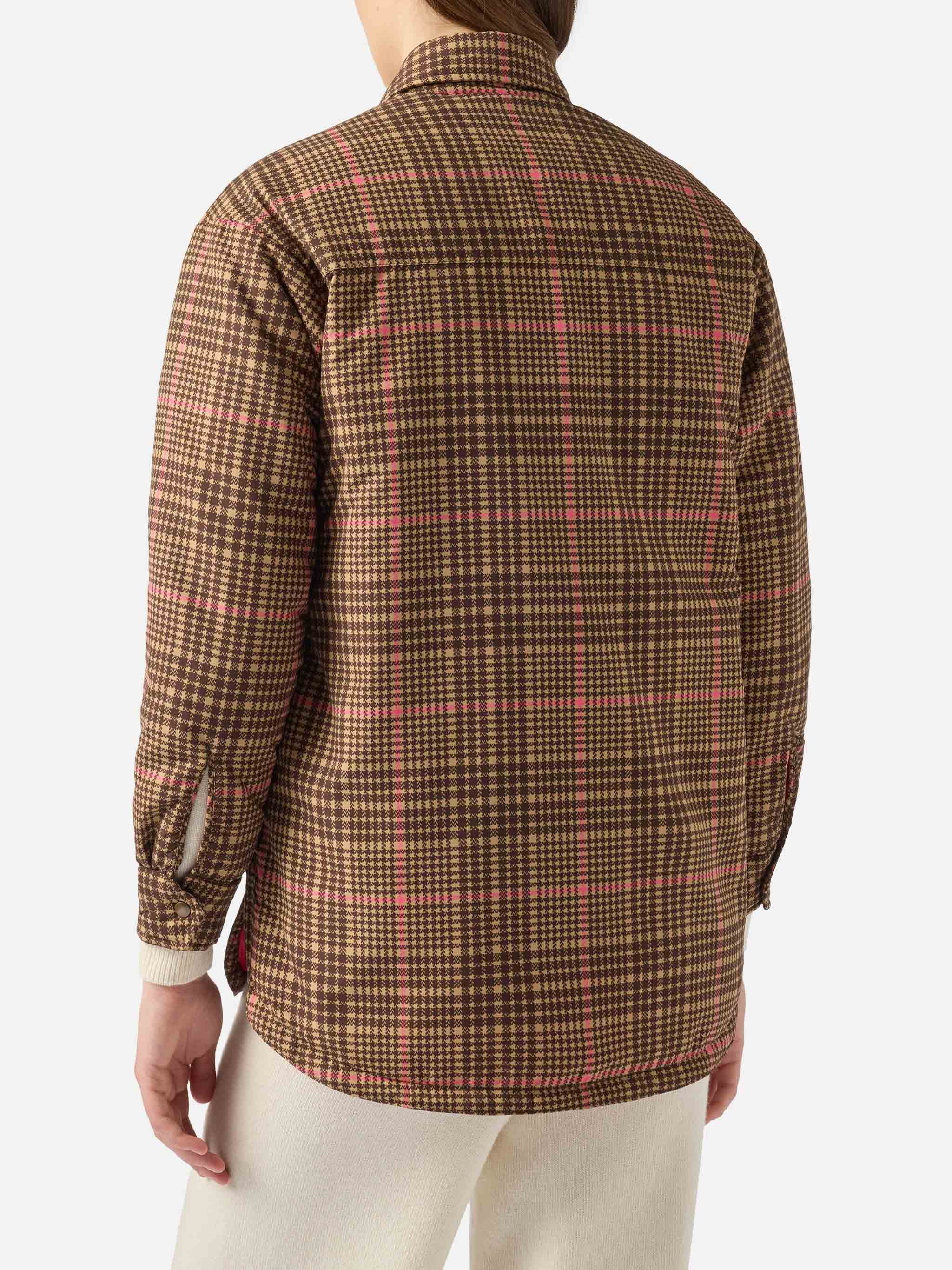 Quilted padded lightweight jacket Kimmy with pied de poule print - Image 4