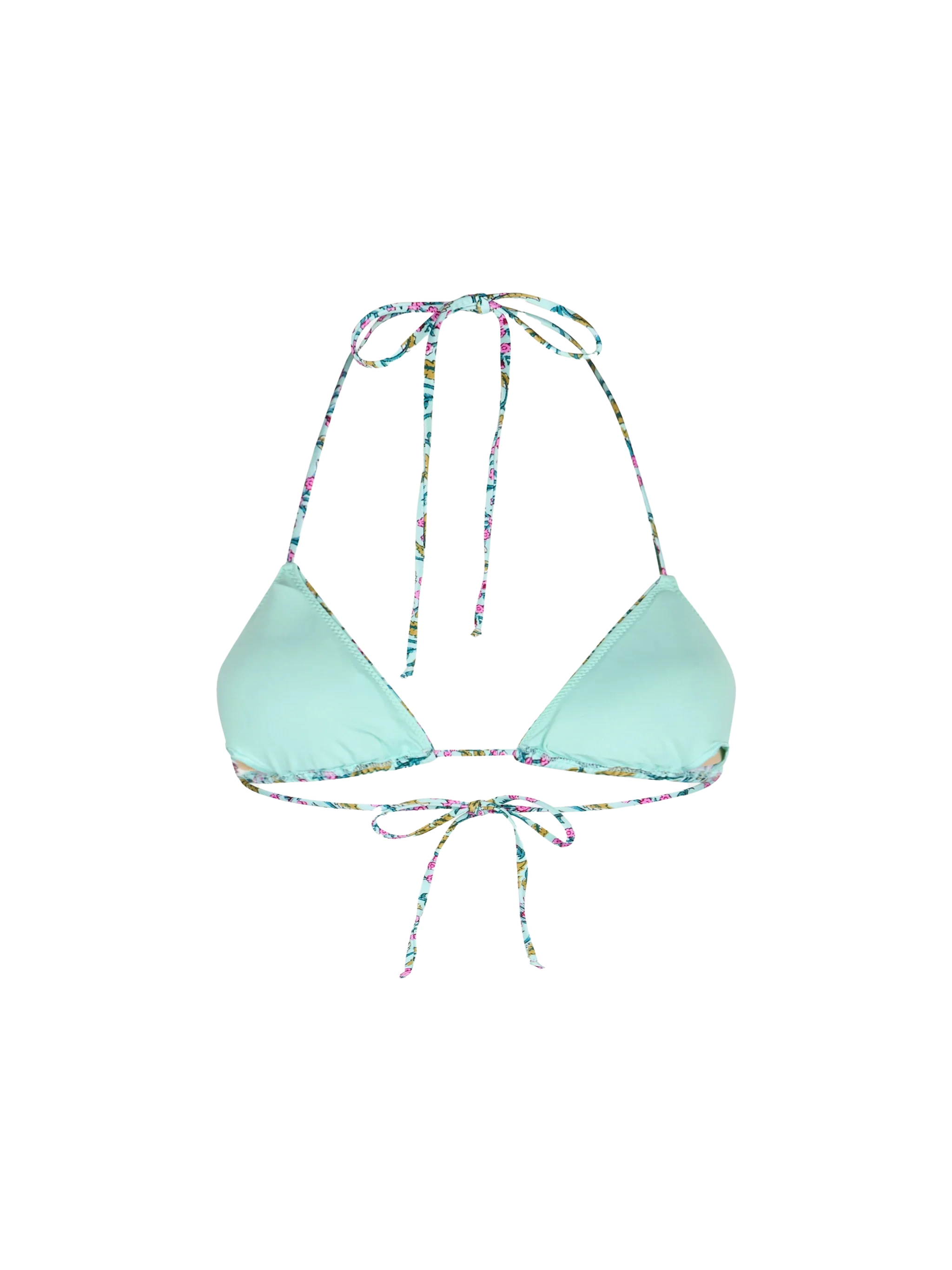 Leah multicolor floral triangle bikini top - Image 2