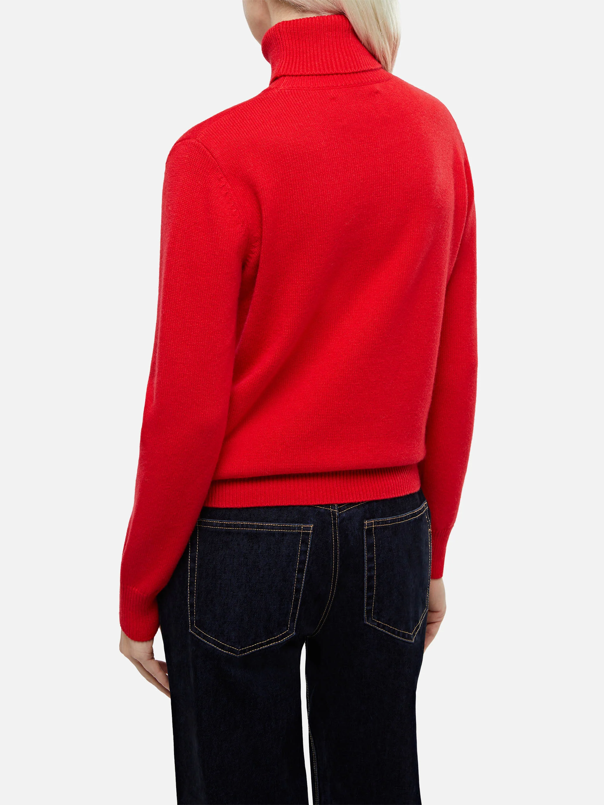 Red turtleneck Moody in BLENDED CASHMERE - Image 3
