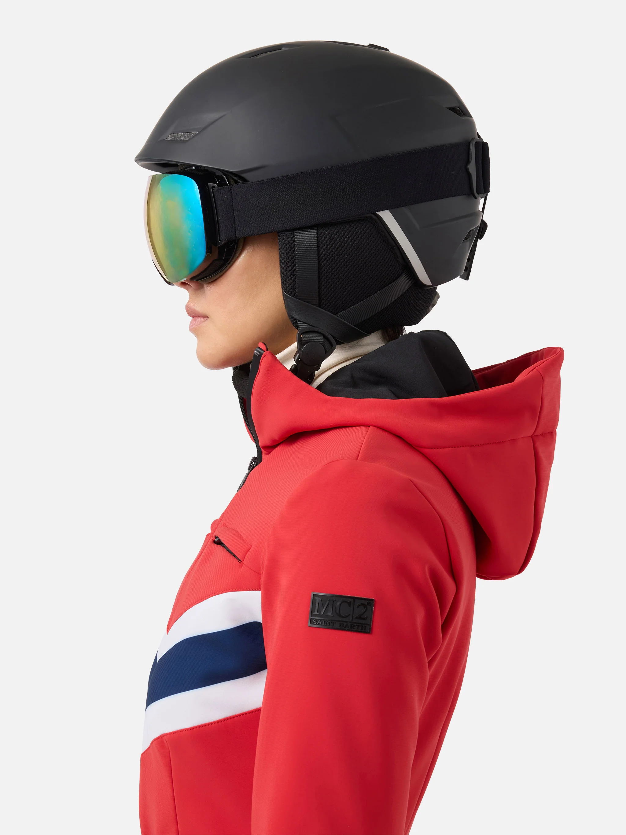 Garmisch red ski suit with RECCO® technology - Image 2