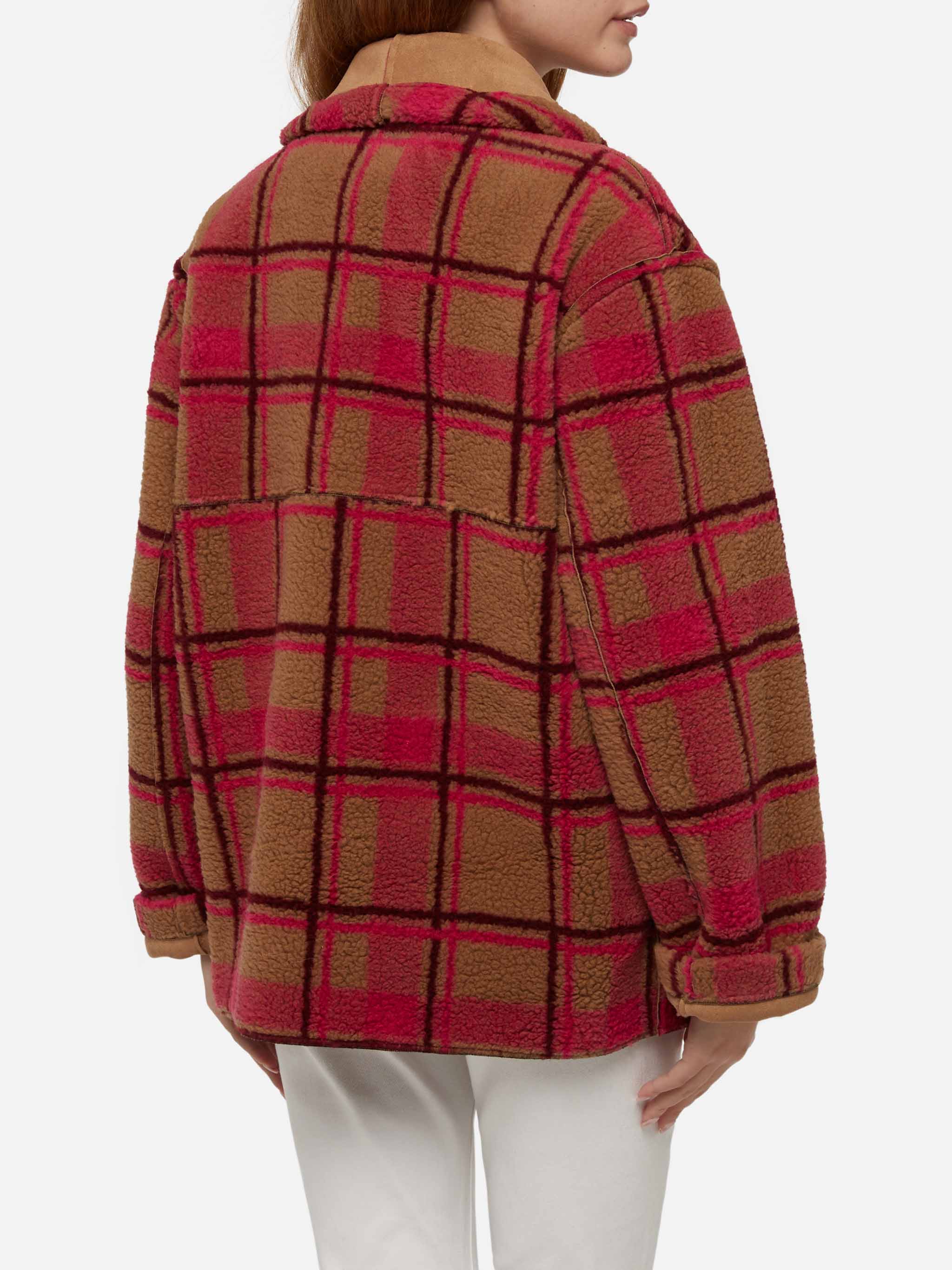 Dorys reversible shearling effect tartan jacket - Image 5