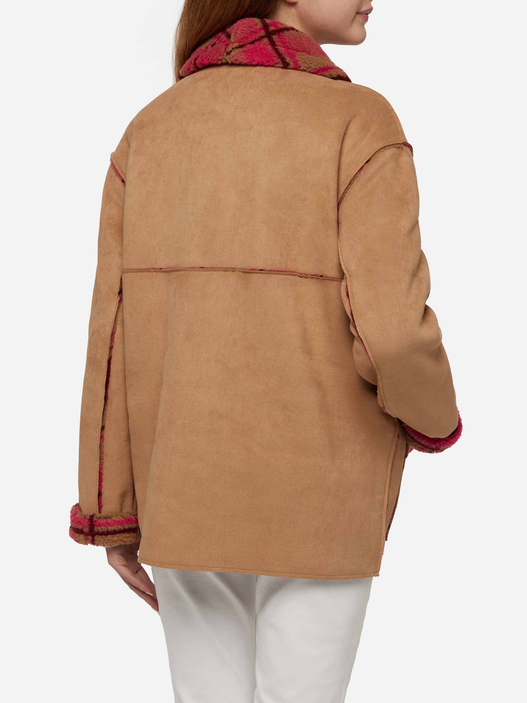 Dorys reversible shearling effect tartan jacket - Image 6
