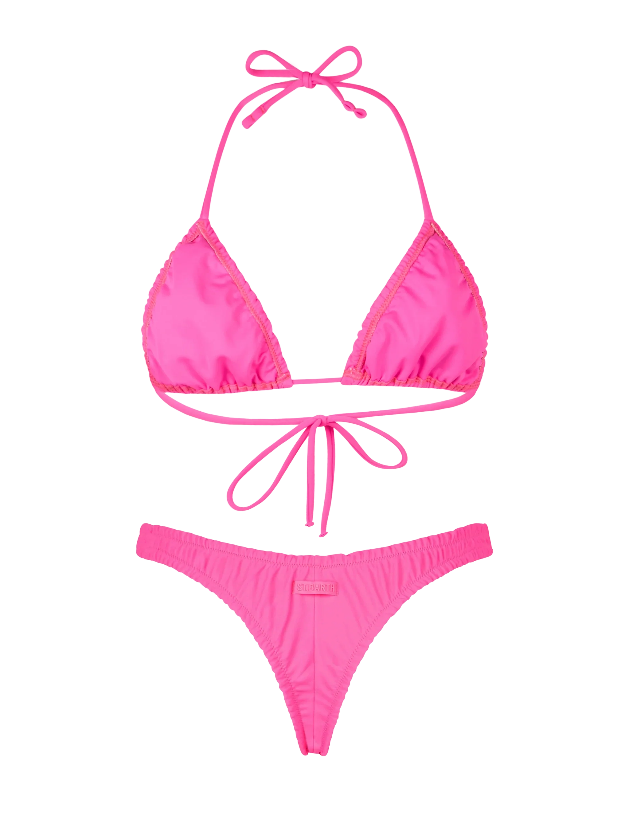 Nilly Nalu fluo pink ruffled triangle bikini - Image 3