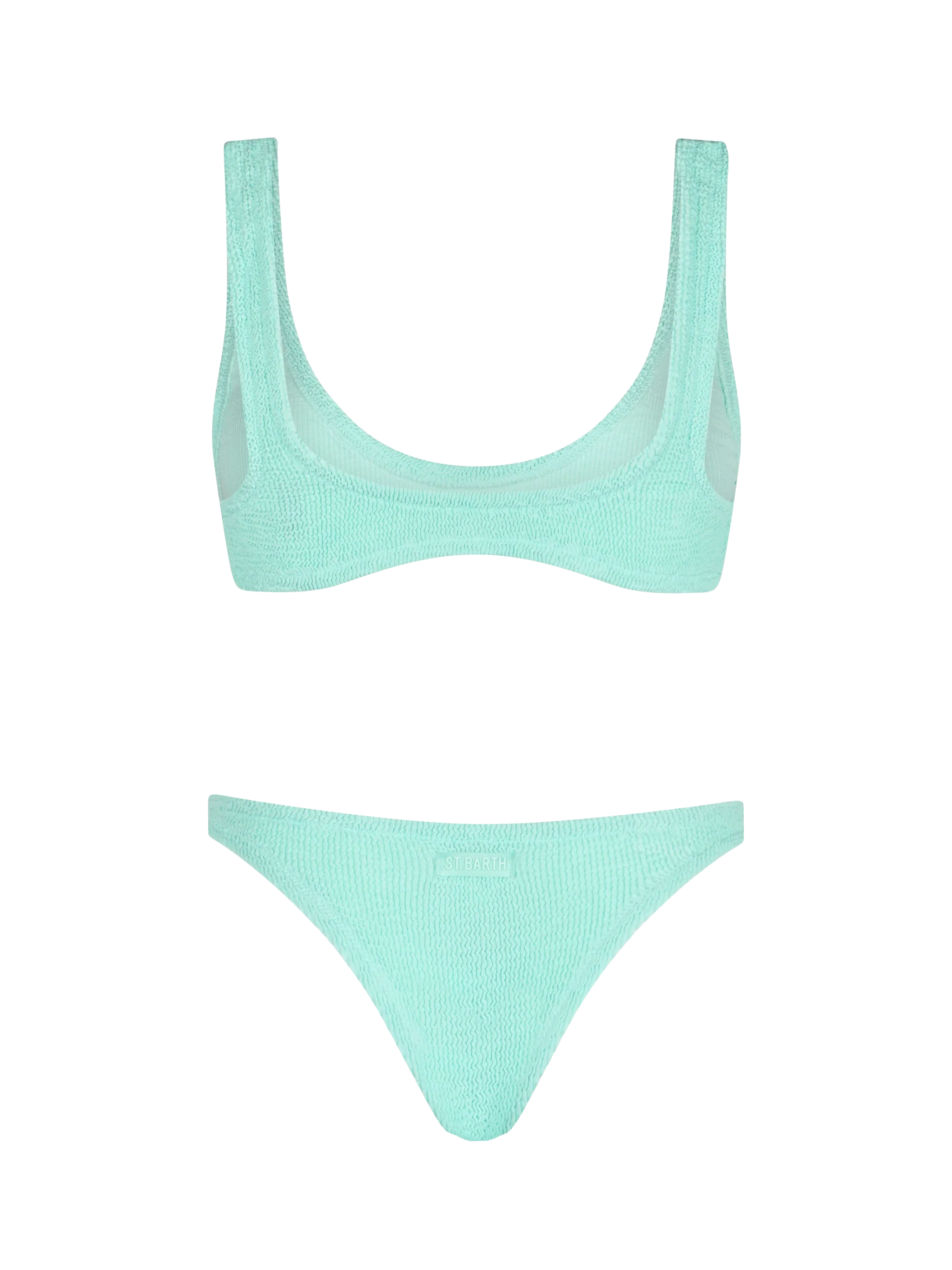 Pamy Naomi sage green crinkle bralette bikini - Image 3
