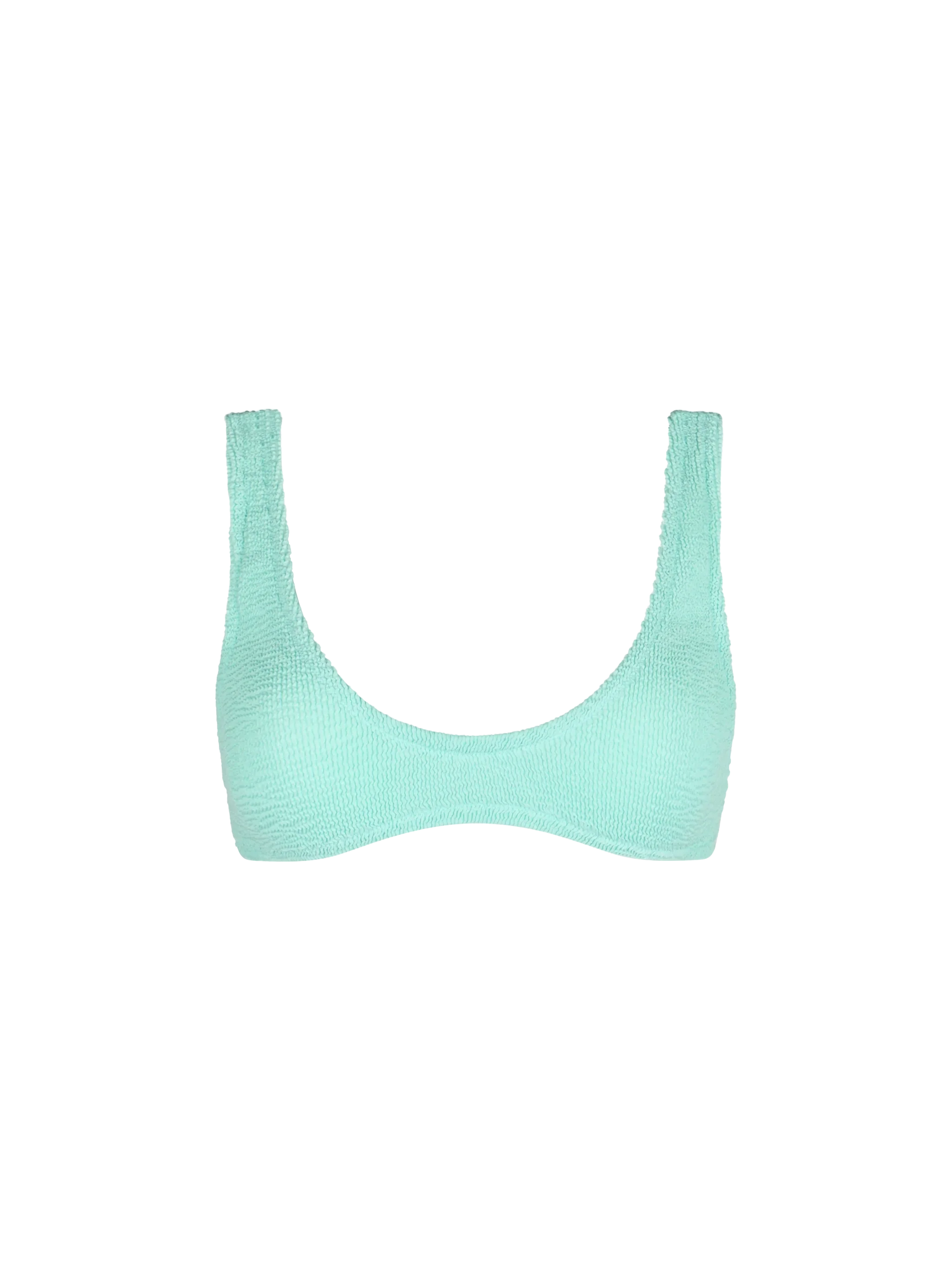 Sage green Pamy crinkle bralette bikini top