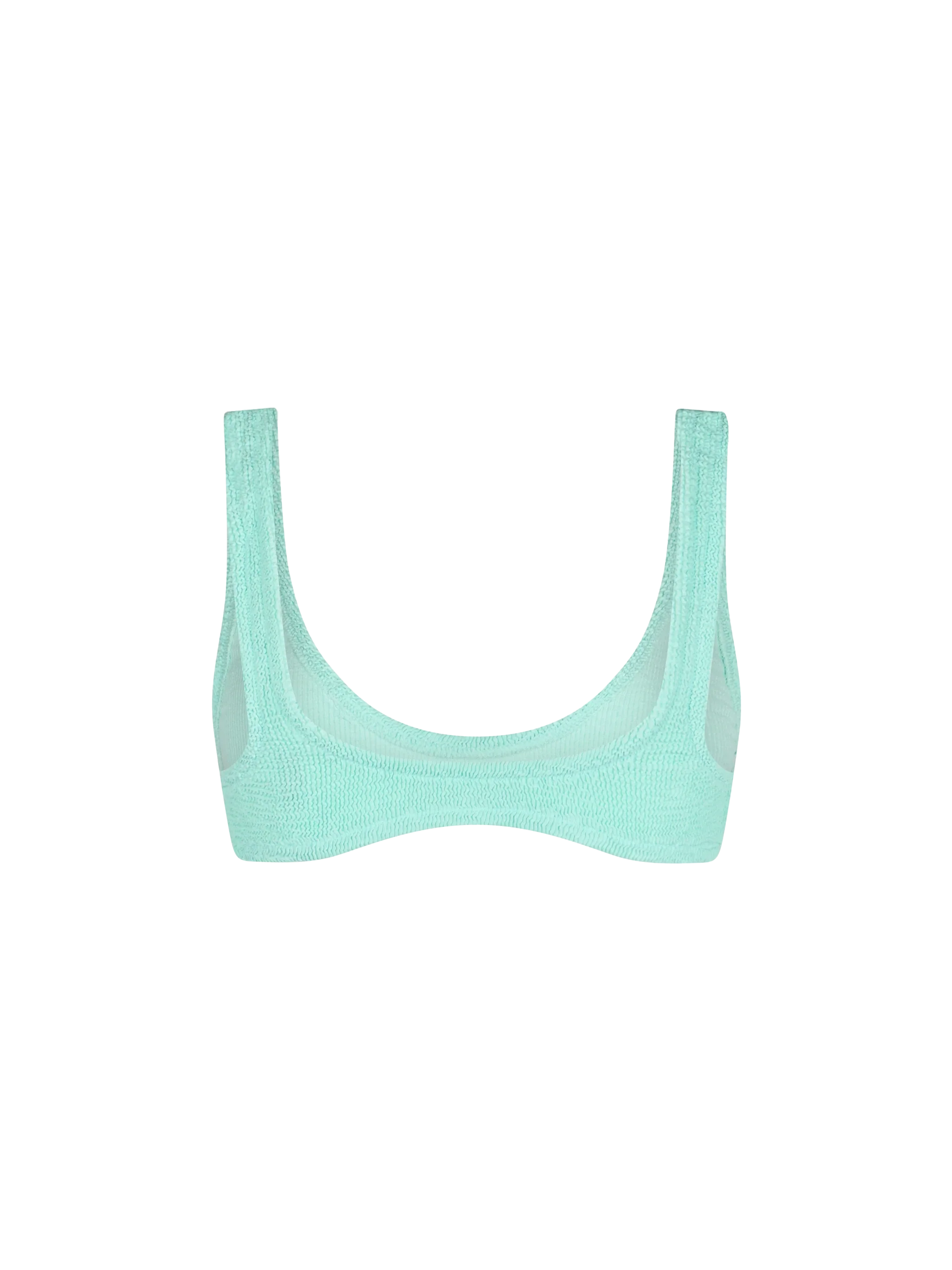 Sage green Pamy crinkle bralette bikini top - Image 2