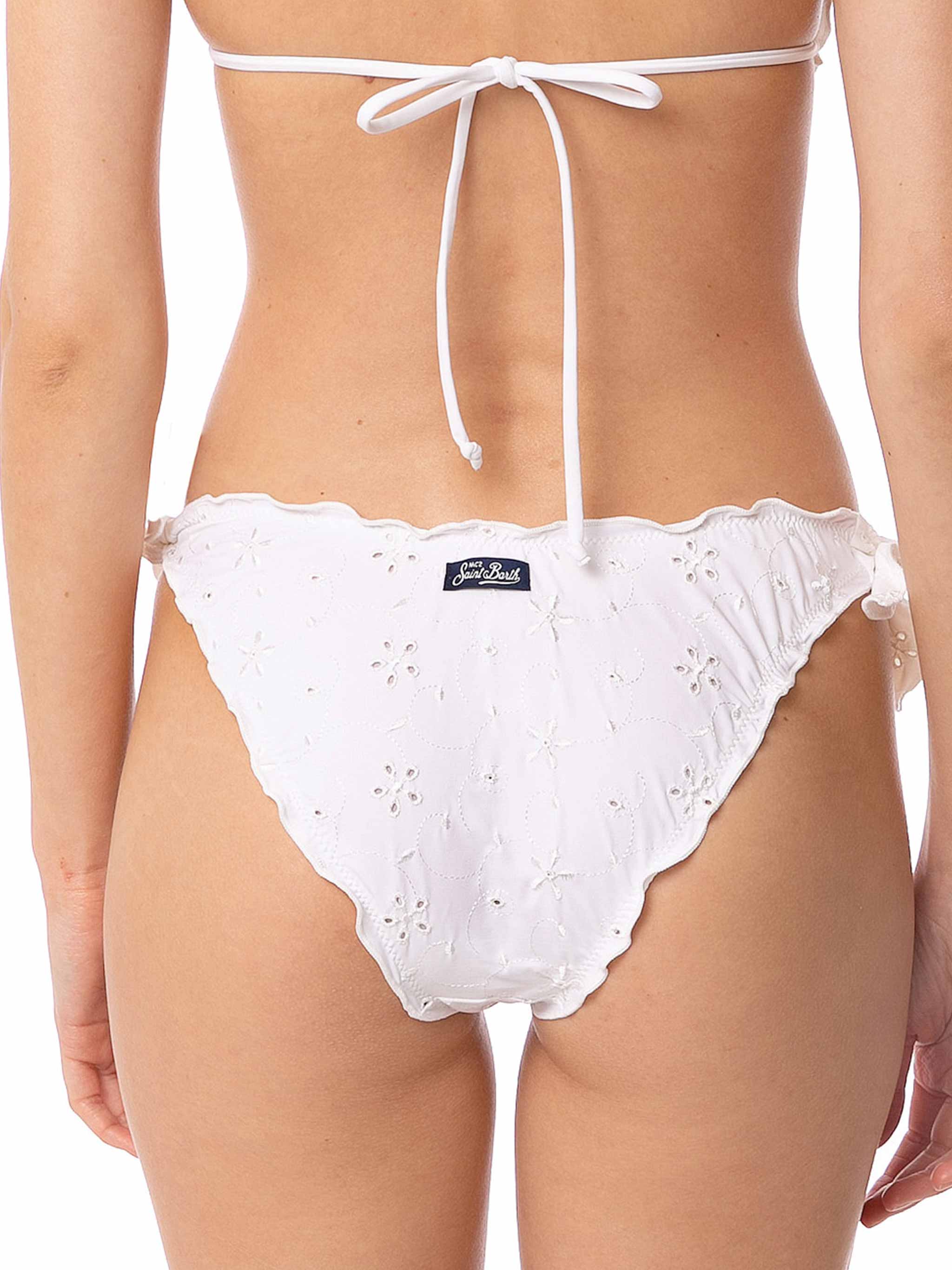 Moon white swim briefs with piping - Image 2