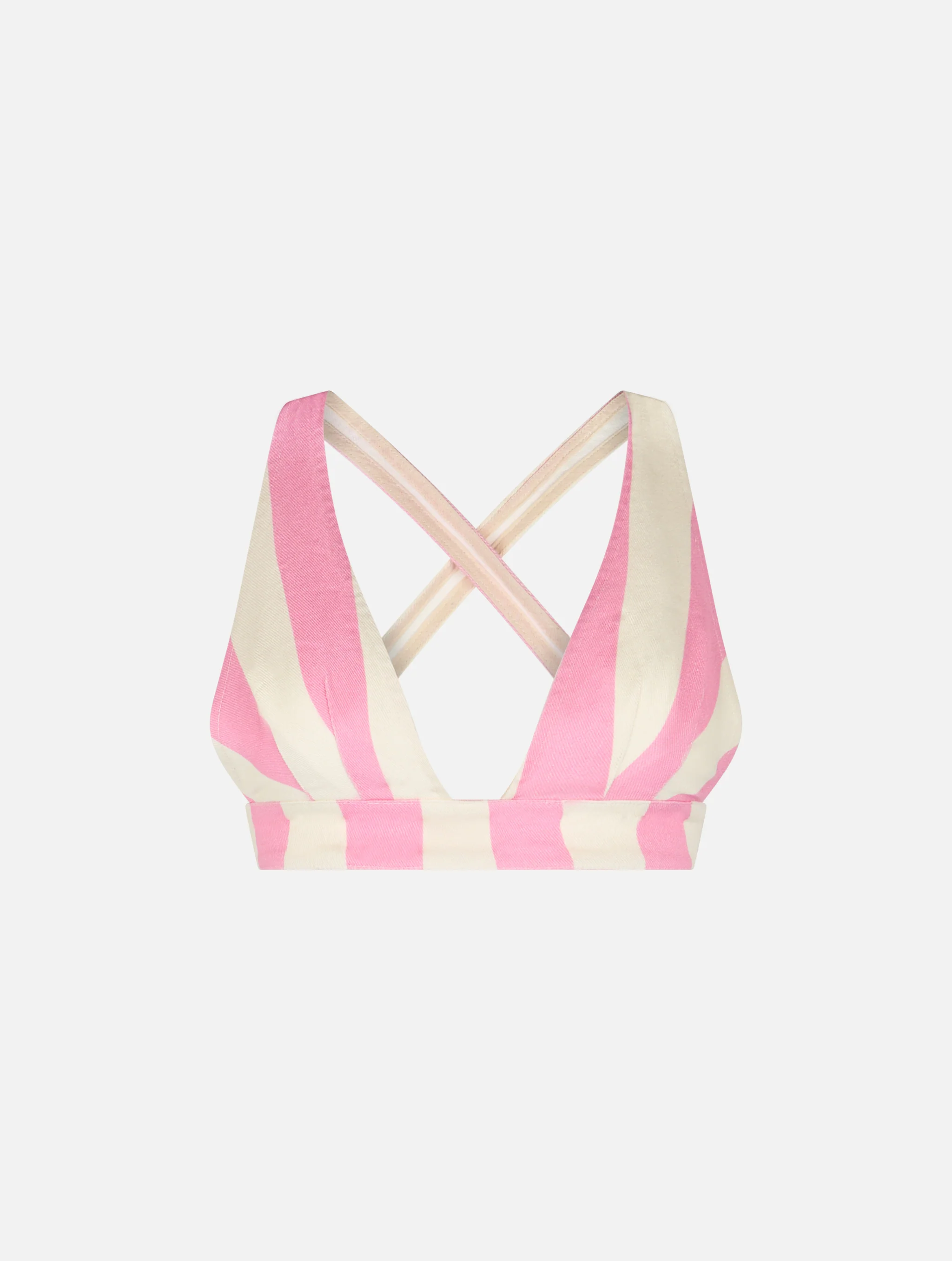 Eda pink striped denim top - Image 4