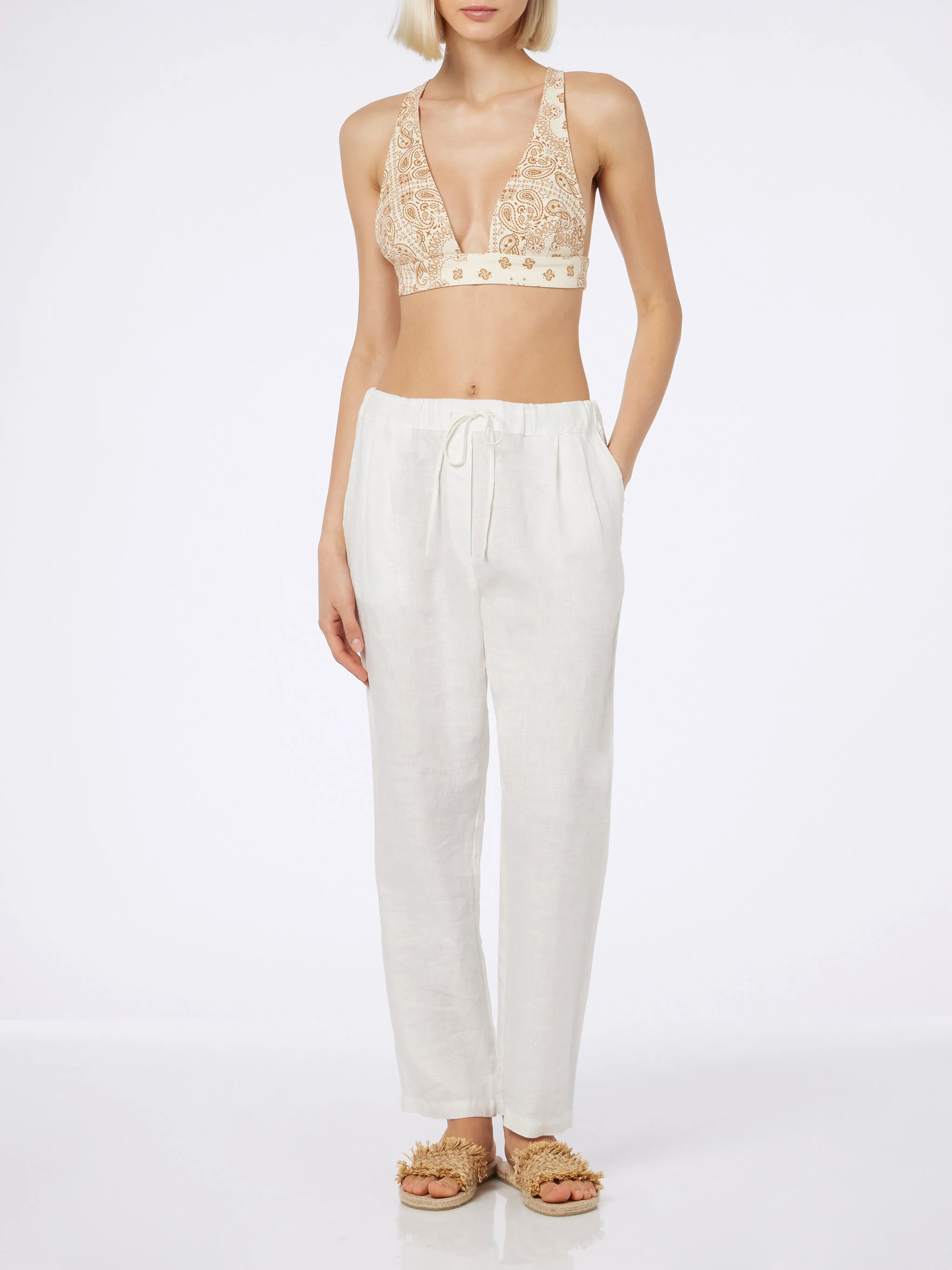 Eda bandana print denim top - Image 6