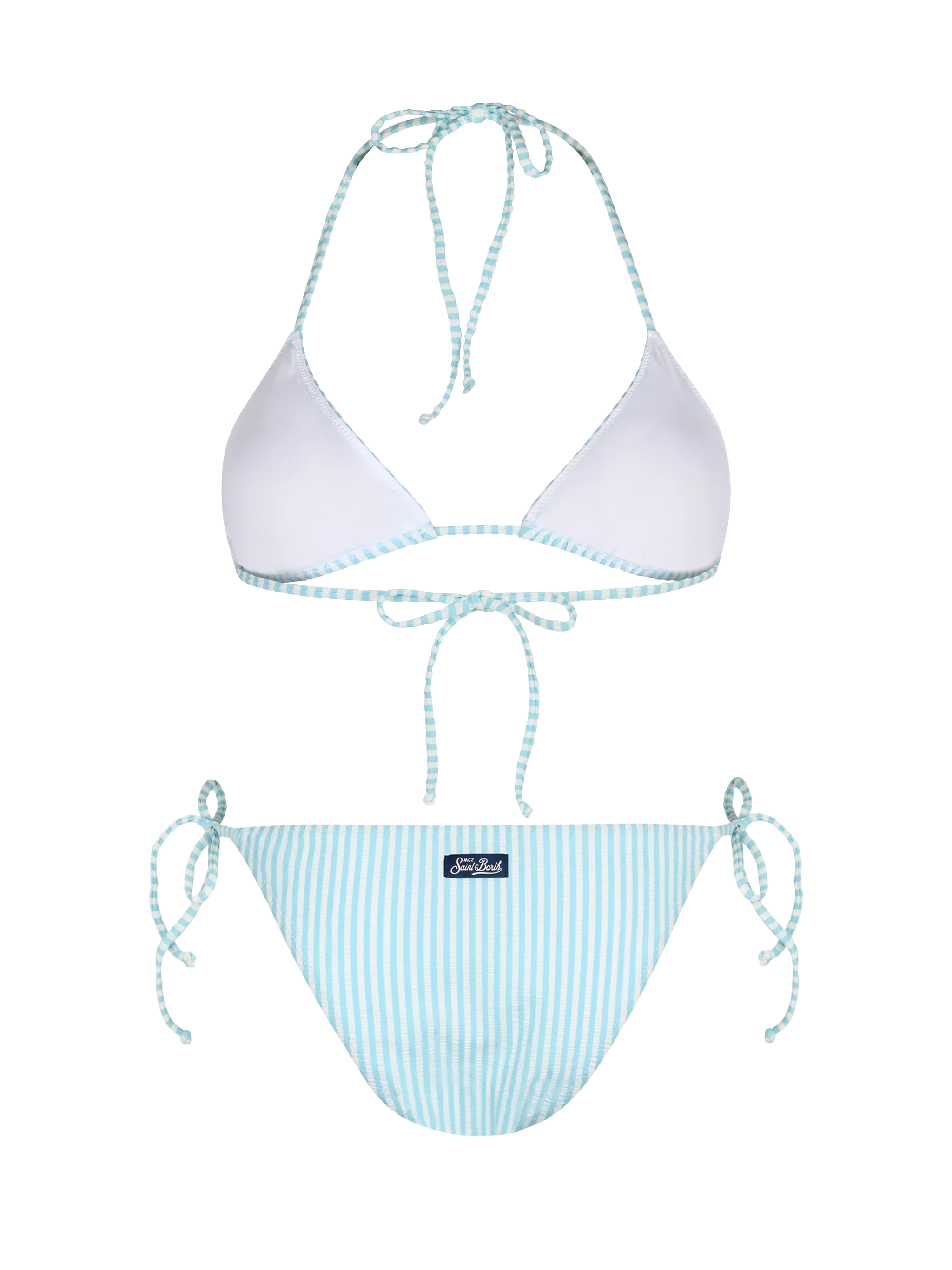 Leah Virgo seersucker striped triangle bikini - Image 3