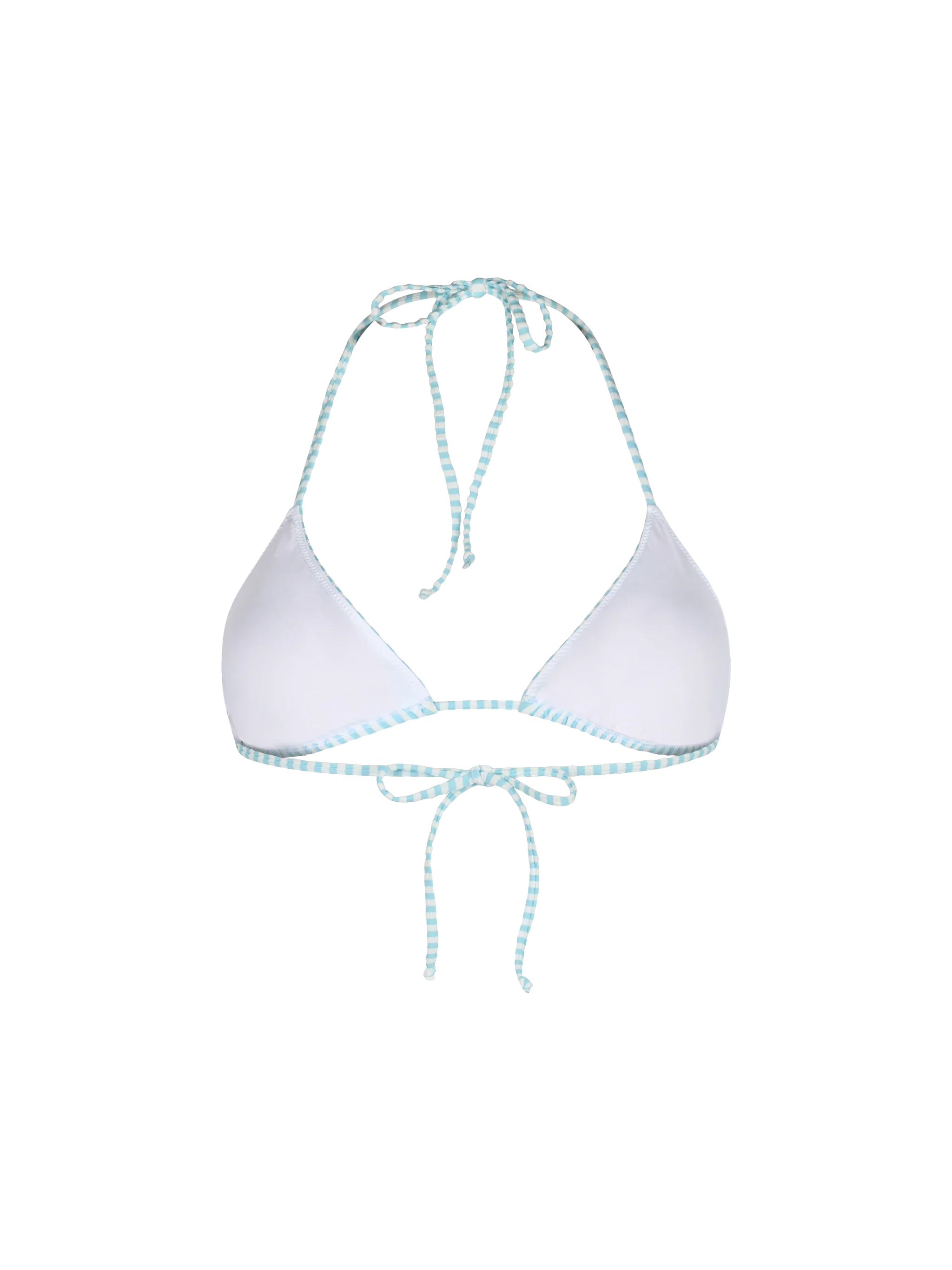Leah seersucker striped triangle bikini top - Image 2