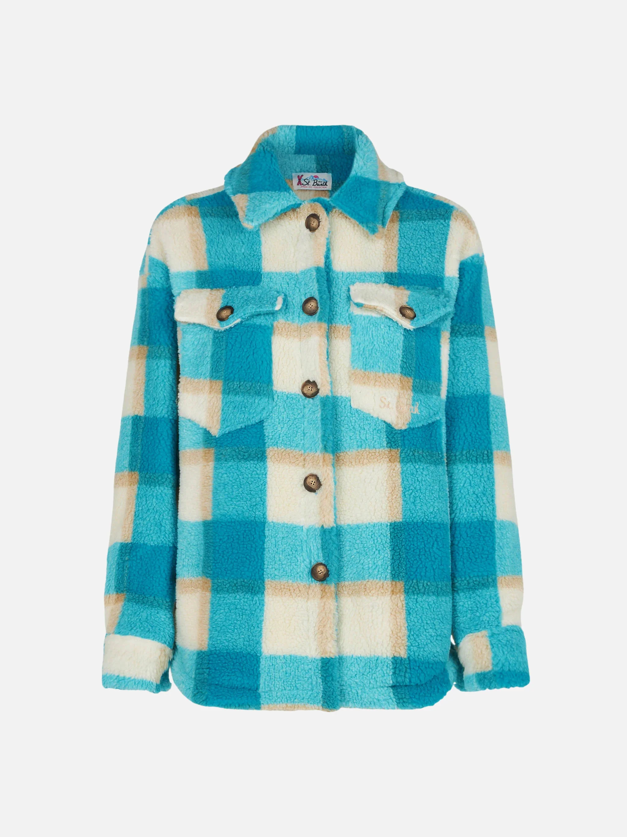 Tartan sherpa Elys overshirt - Image 4