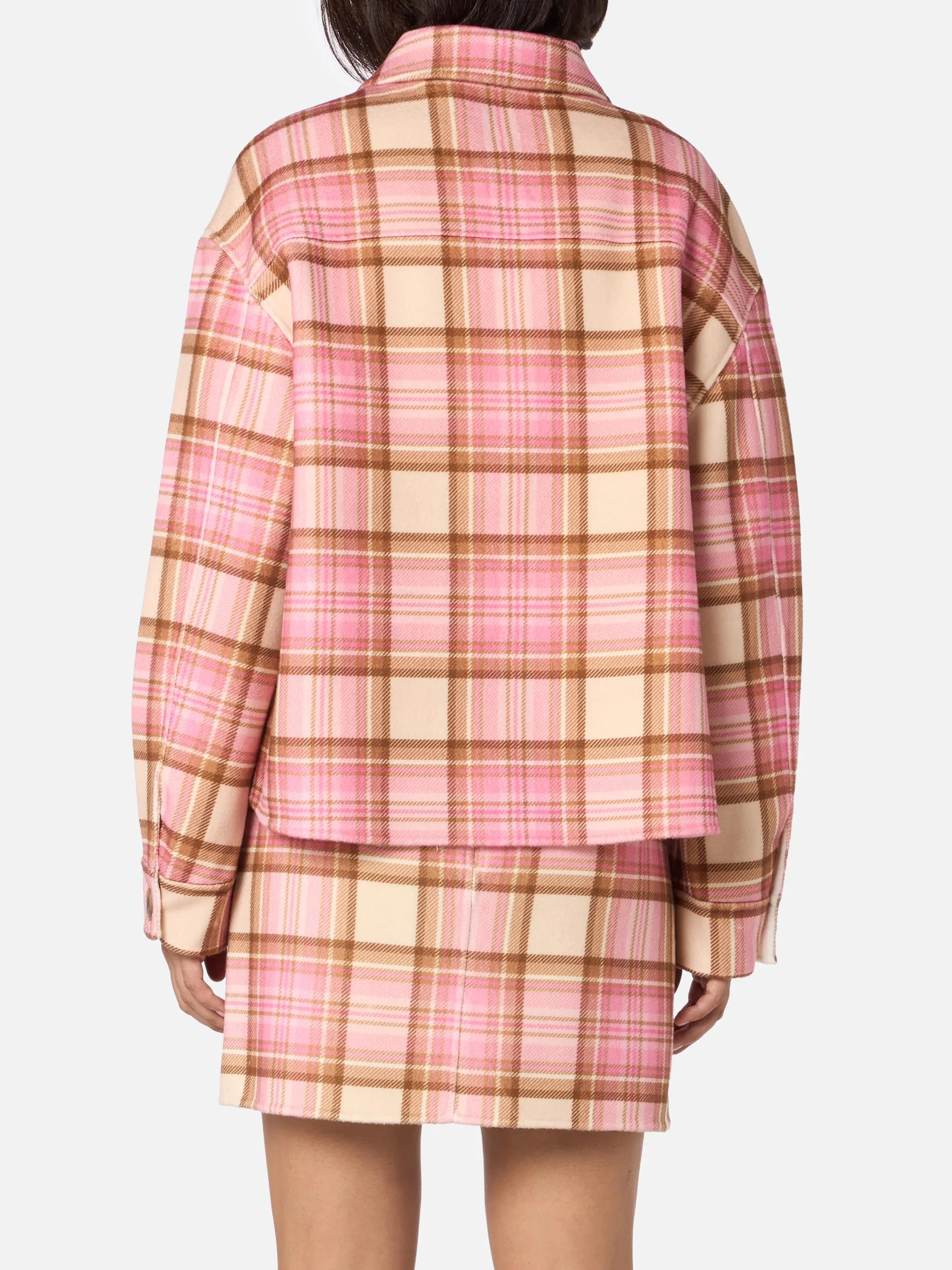 Bonnibell pink tartan wool effect jacket - Image 3
