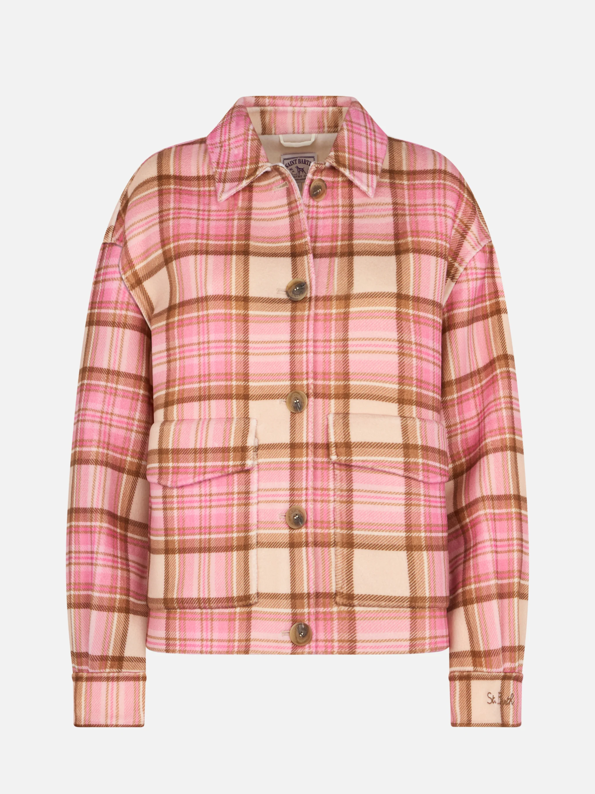 Bonnibell pink tartan wool effect jacket - Image 5