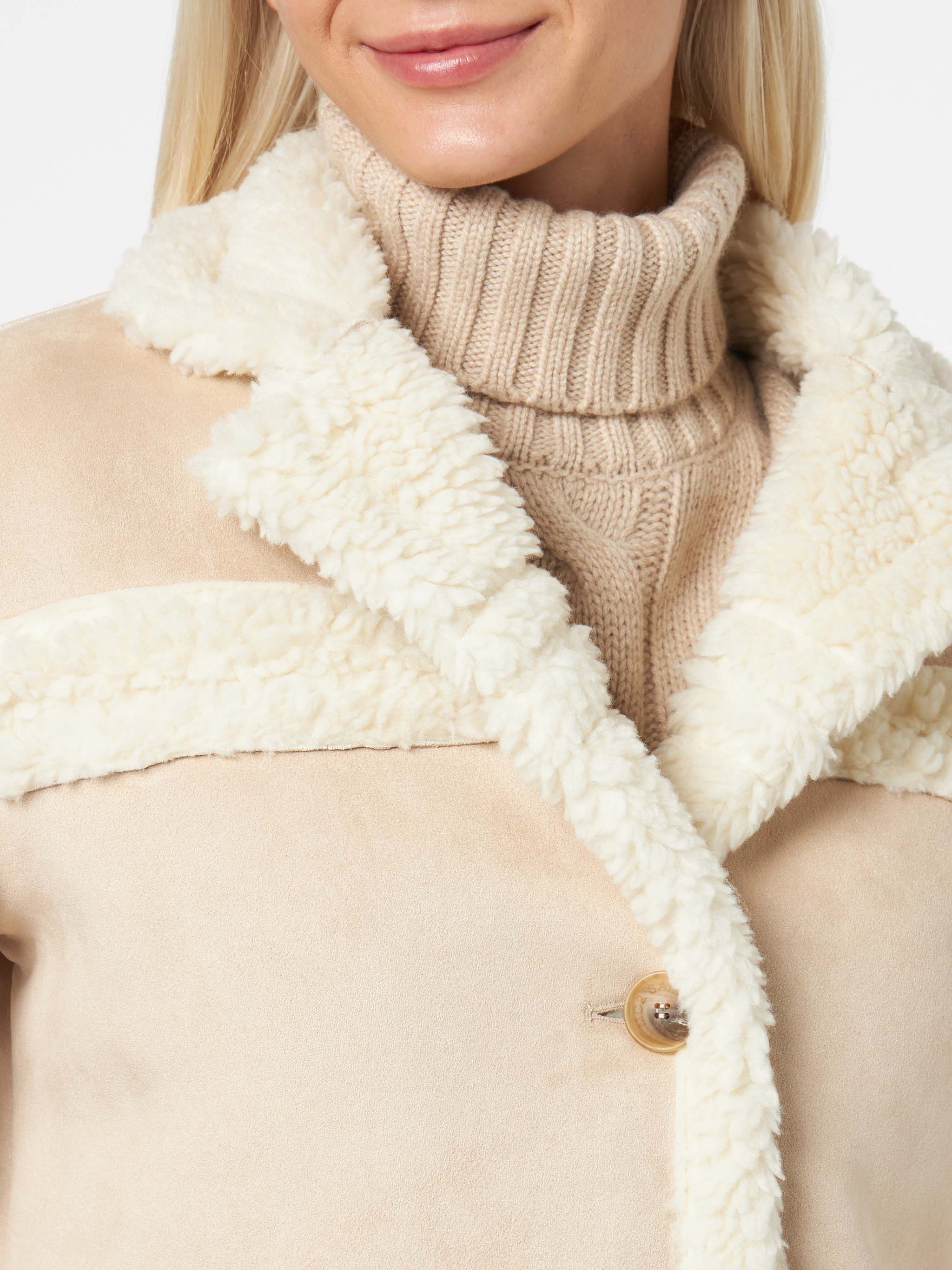 Hella beige shearling-effect jacket - Image 2