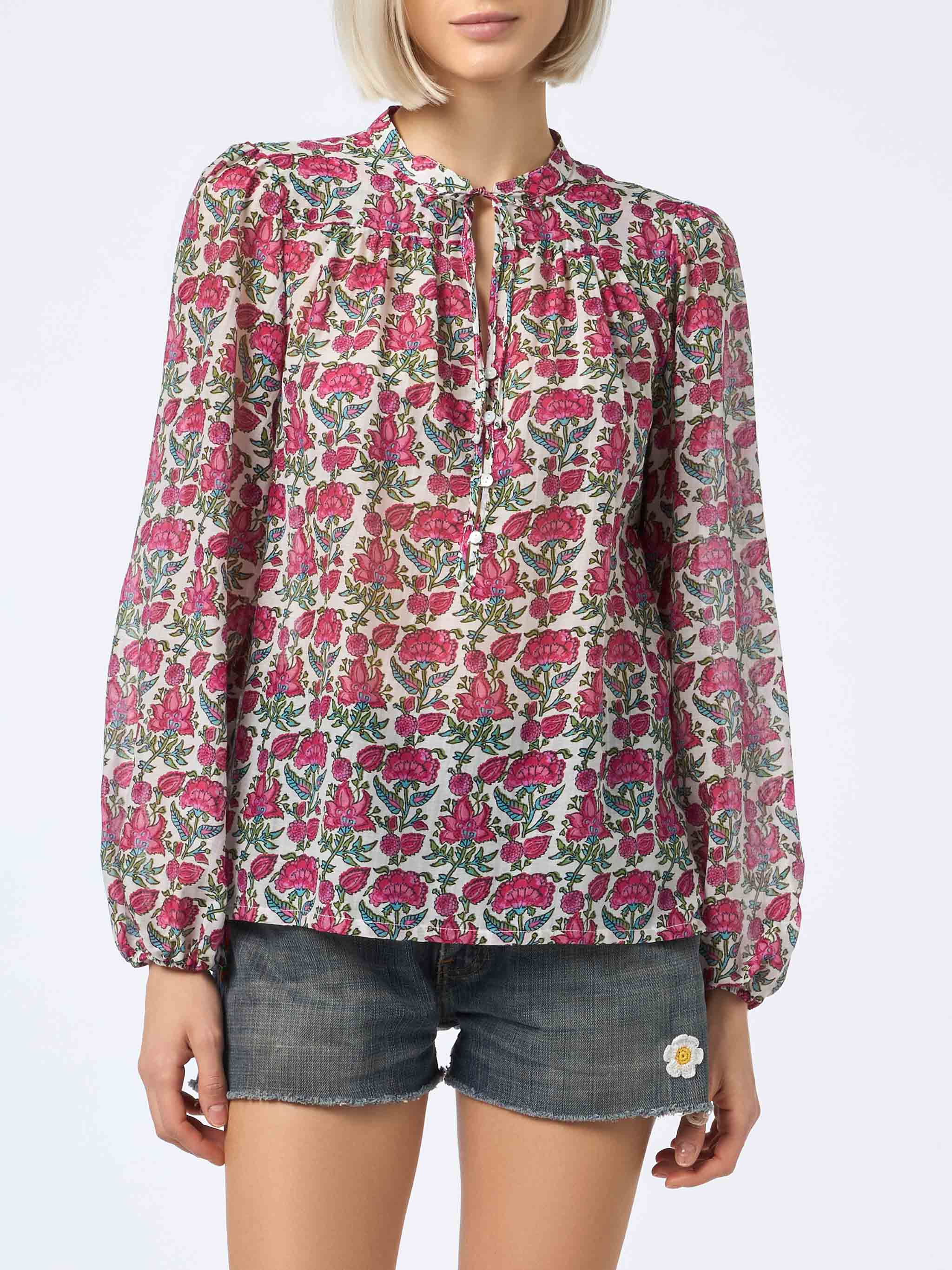 Floral Harper silk voile blouse