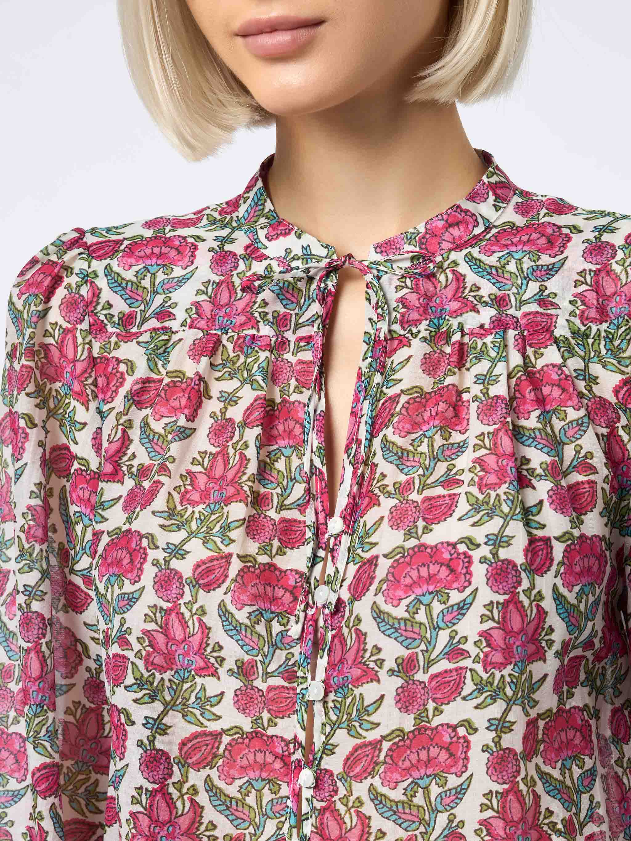 Floral Harper silk voile blouse - Image 2