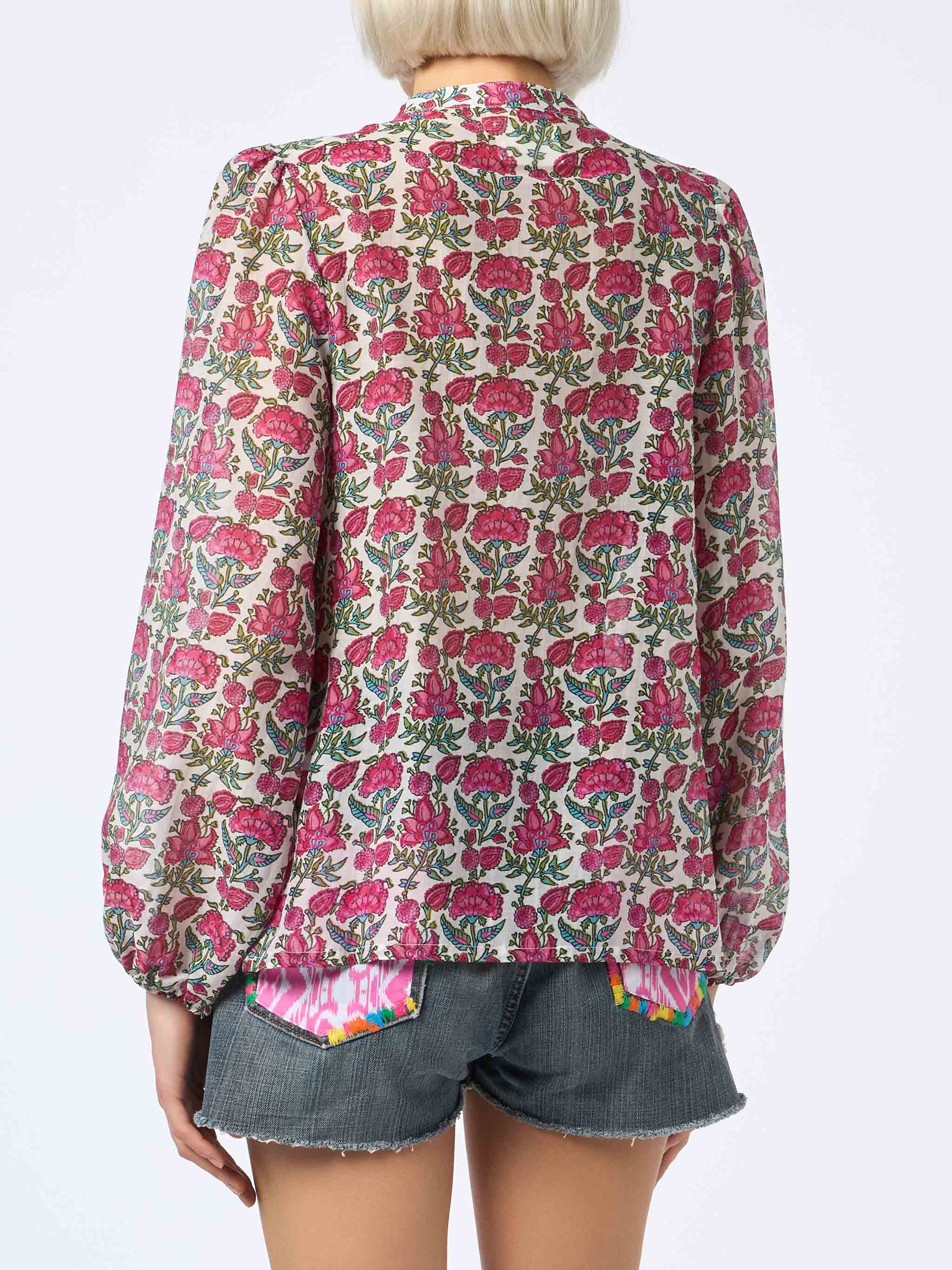 Floral Harper silk voile blouse - Image 3