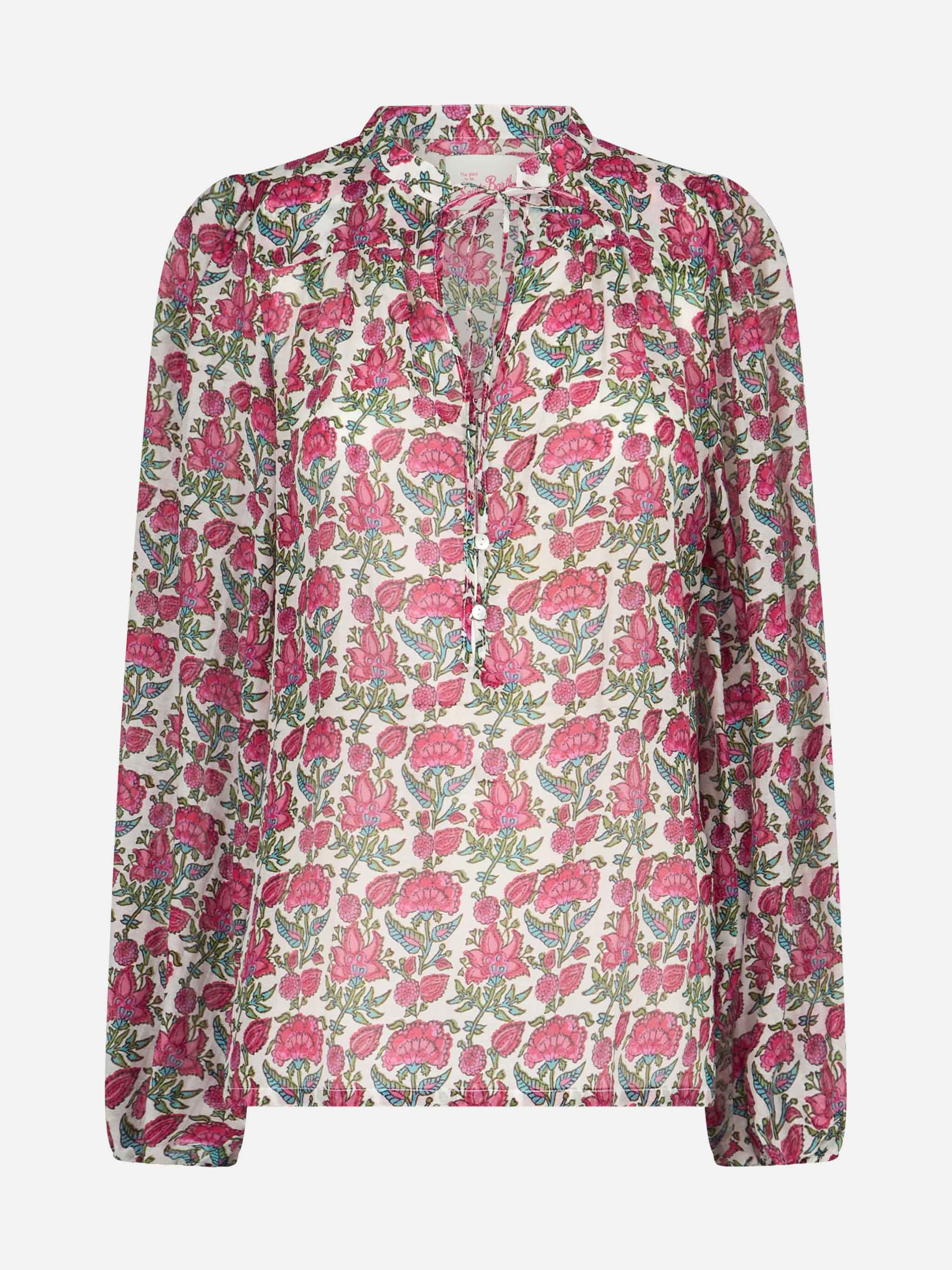 Floral Harper silk voile blouse - Image 4