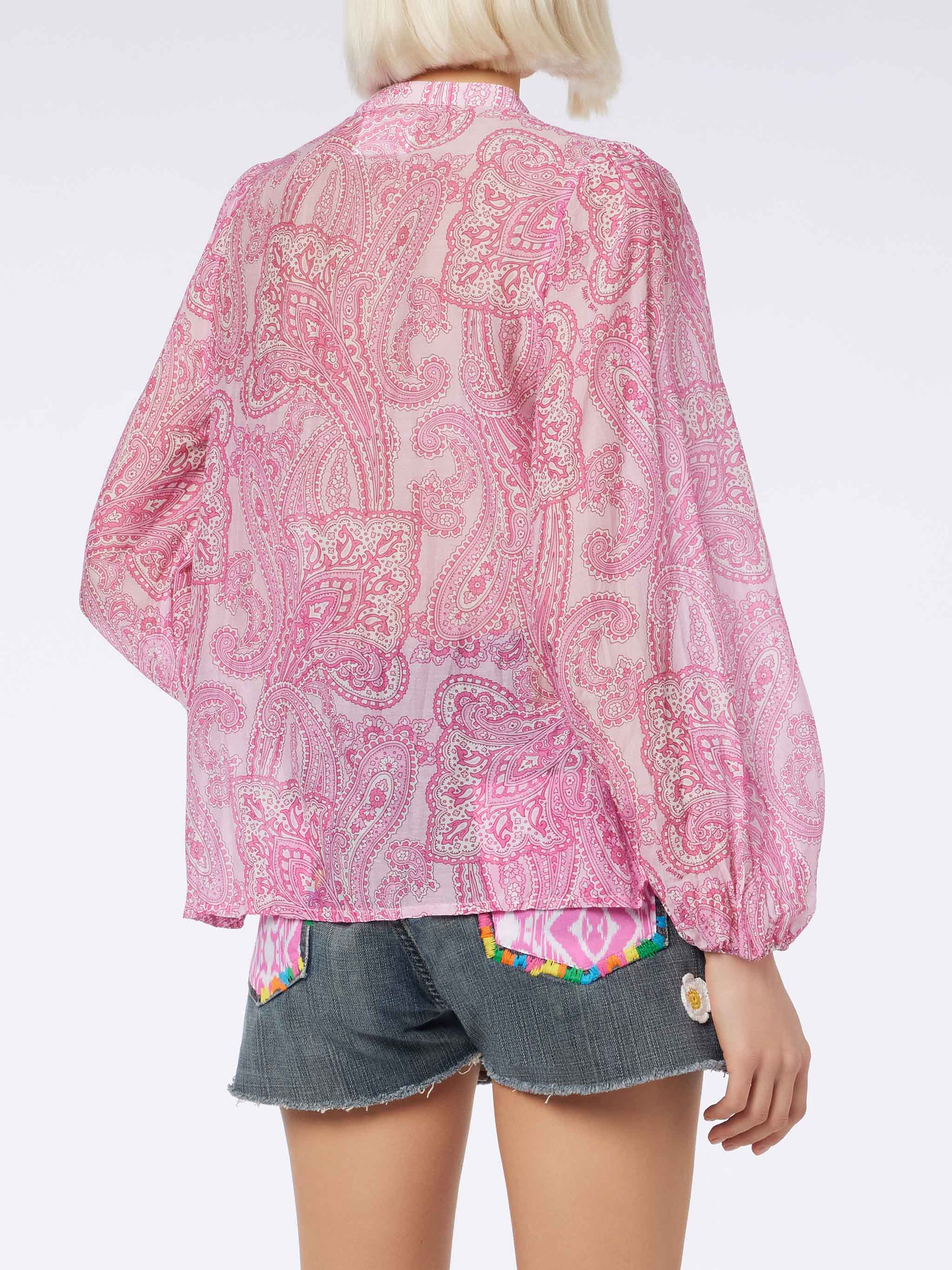 Harper silk voile blouse with paisley print - Image 3
