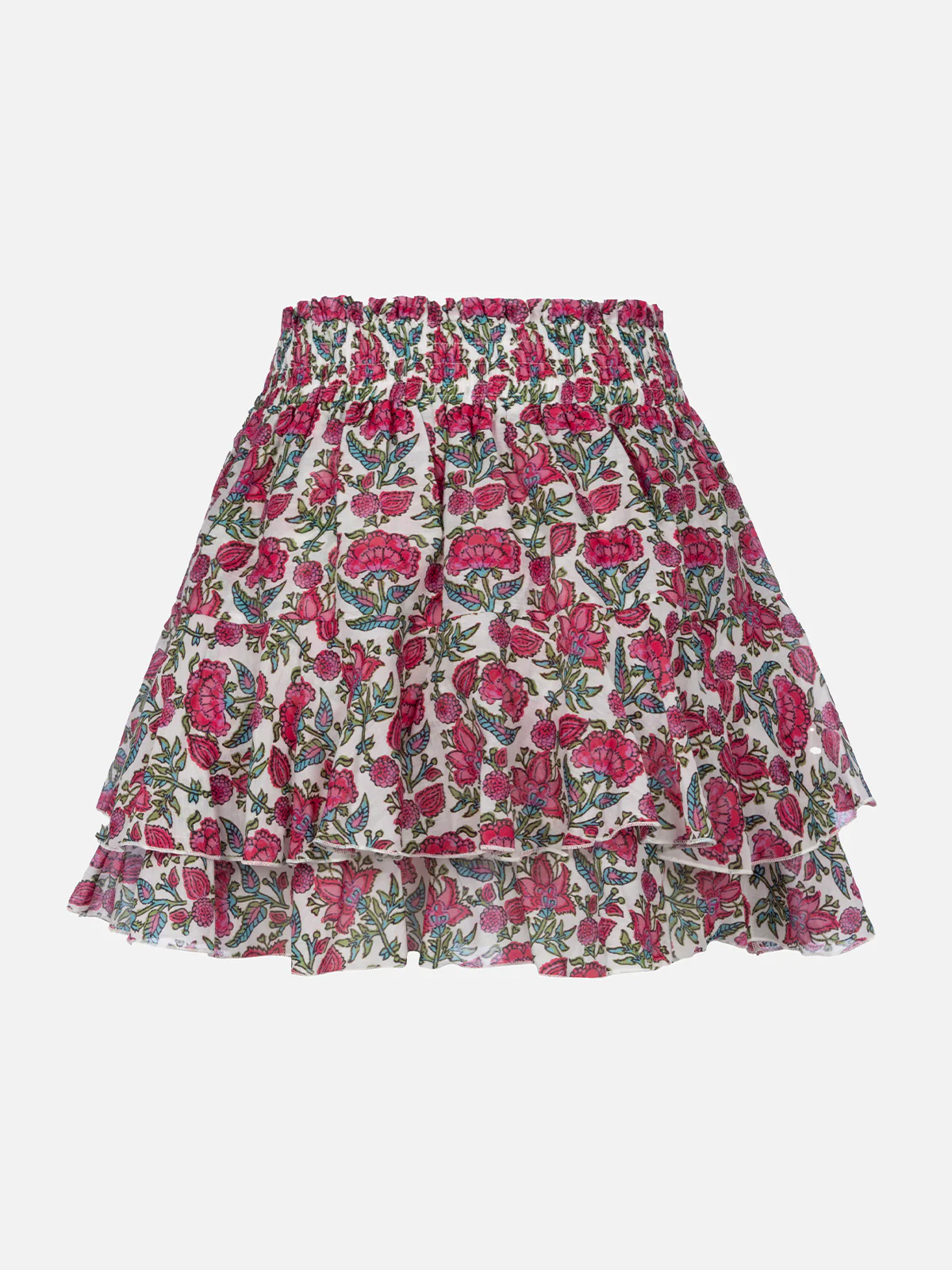 Eivissa floral silk voile mini skirt - Image 4