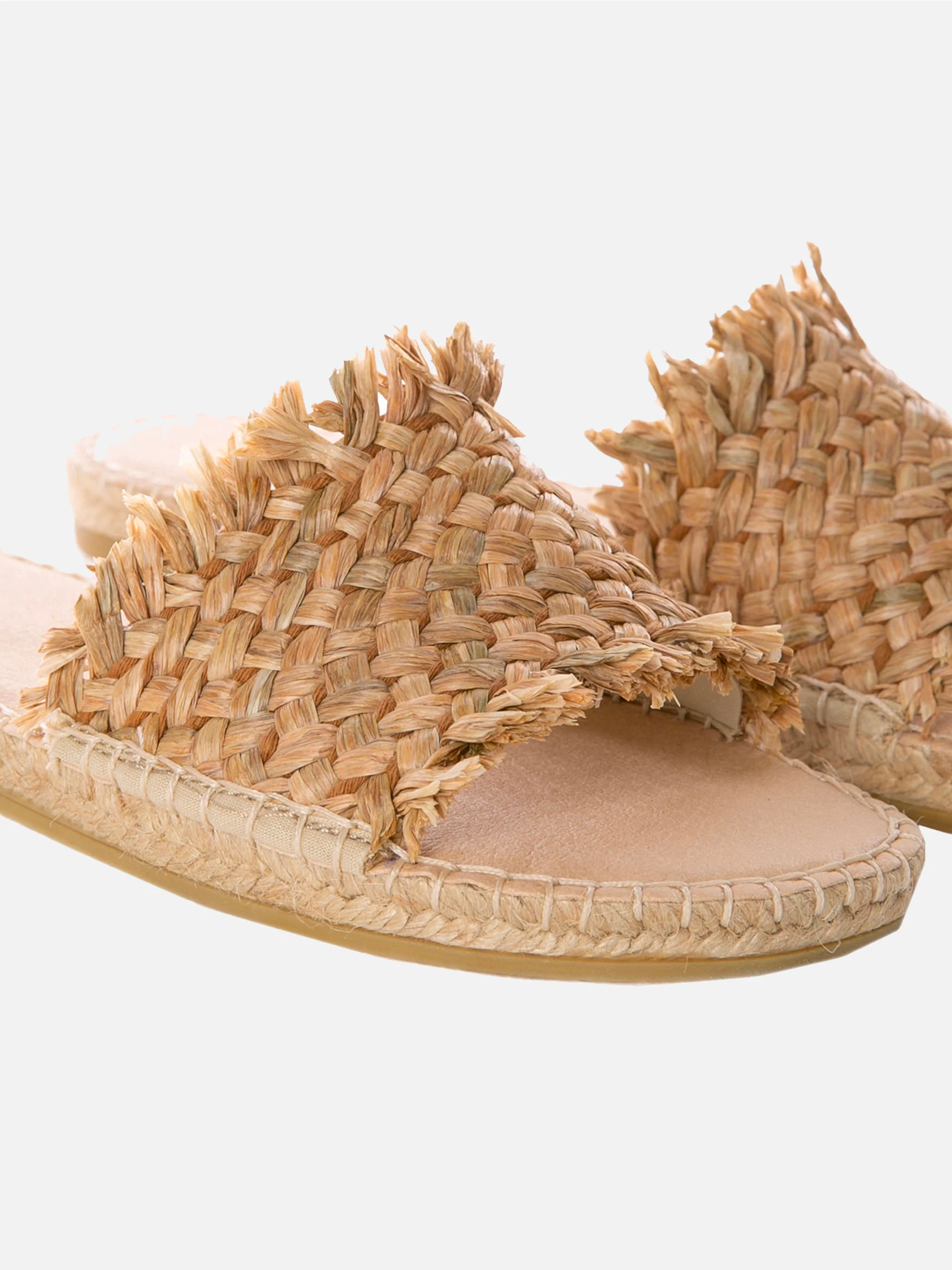 Natural Luz straw espadrilla slides - Image 2