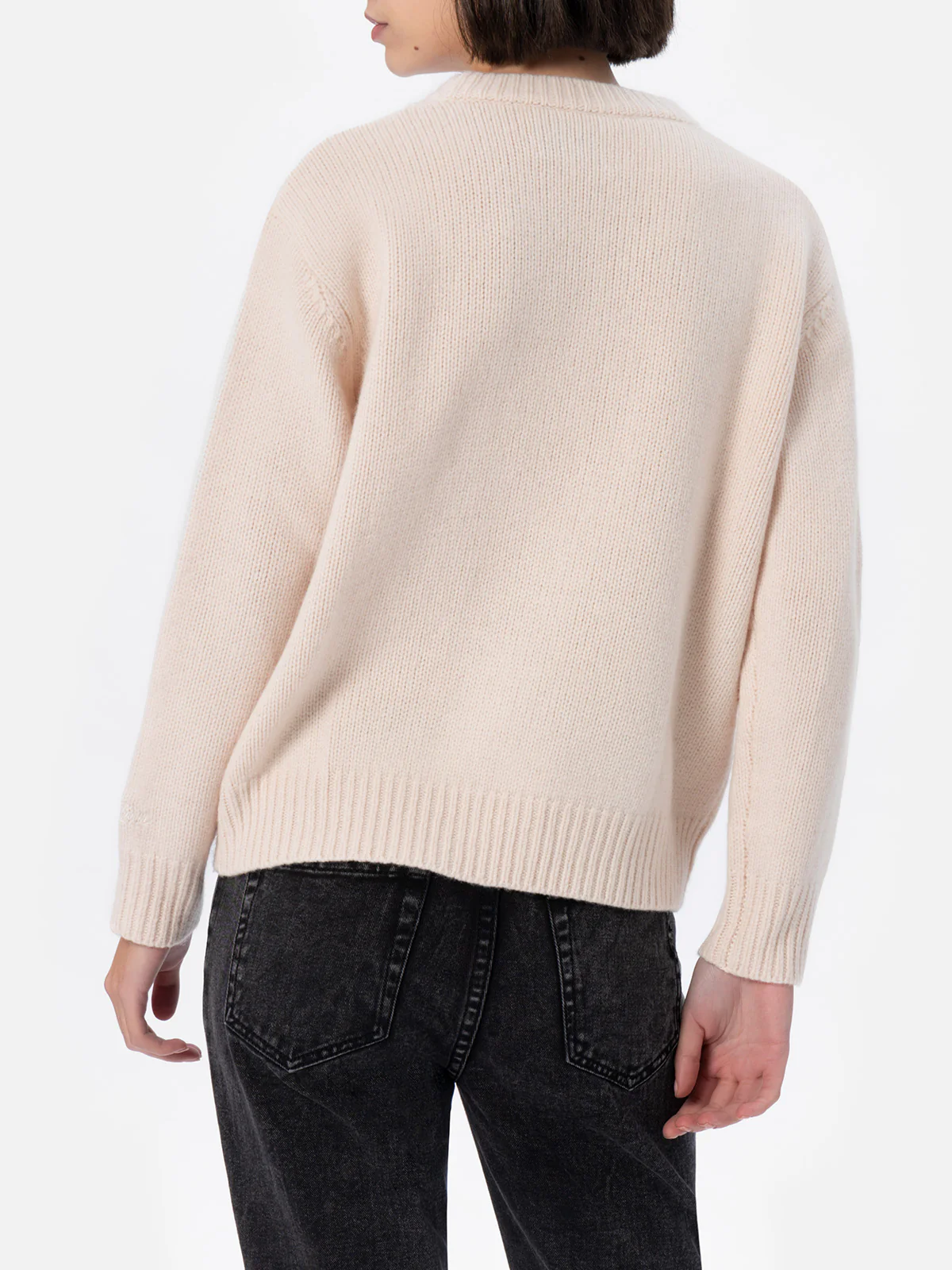 Kyla white alpaca blend sweater with Courma jacquard - Image 3