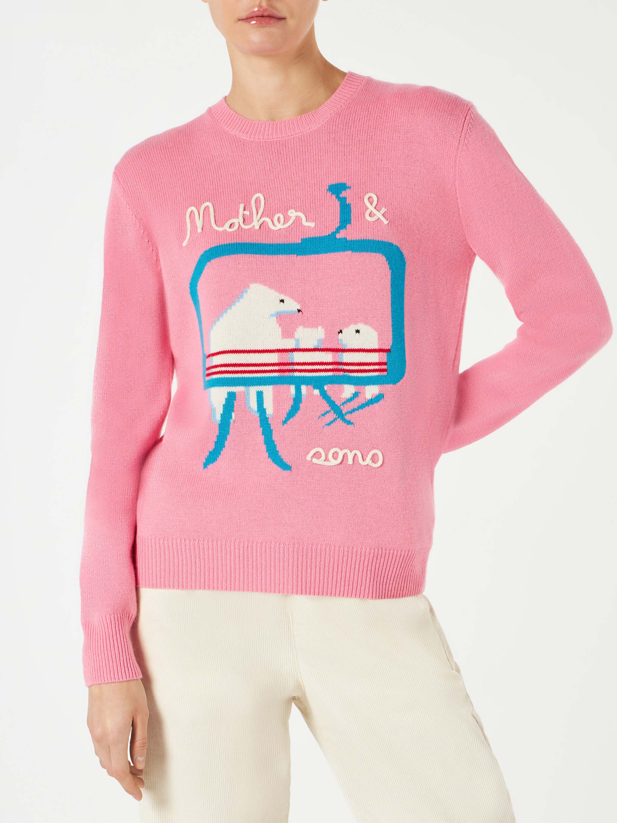 New Queen sweater with bears embroidery and Mother & sons lettering