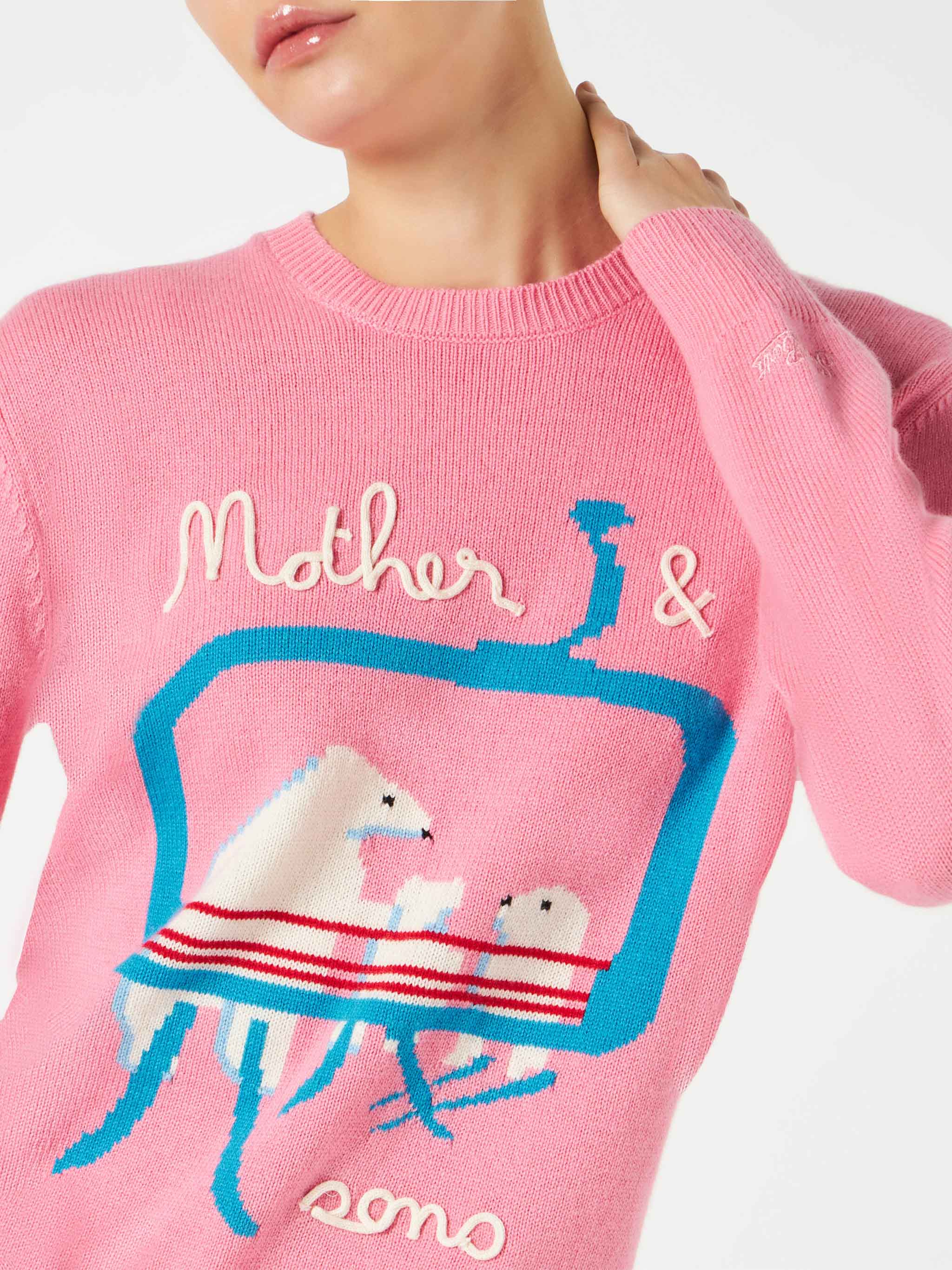 New Queen sweater with bears embroidery and Mother & sons lettering - Image 2