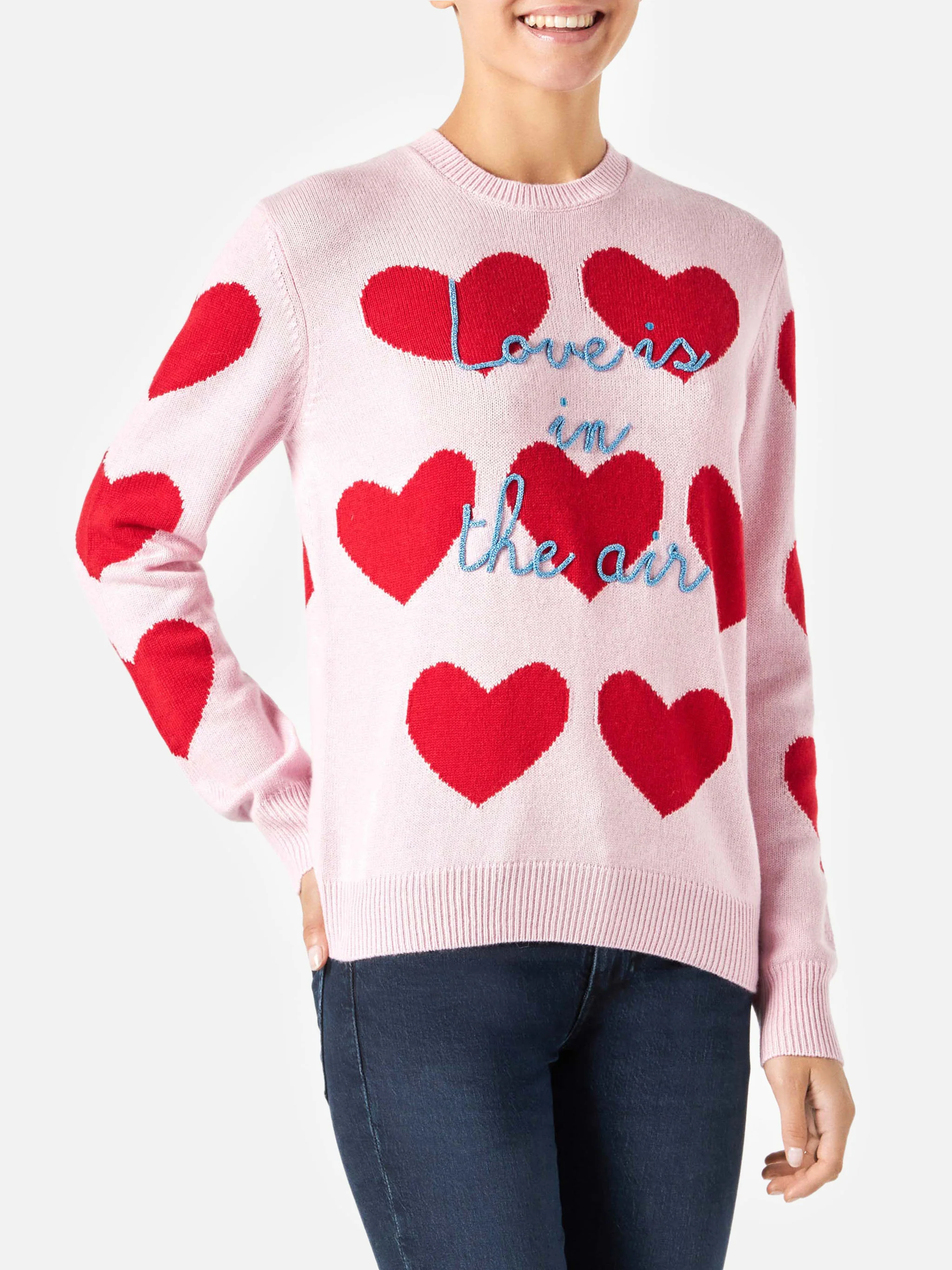 New Queen heart jacquard sweater with embroidery - Image 2