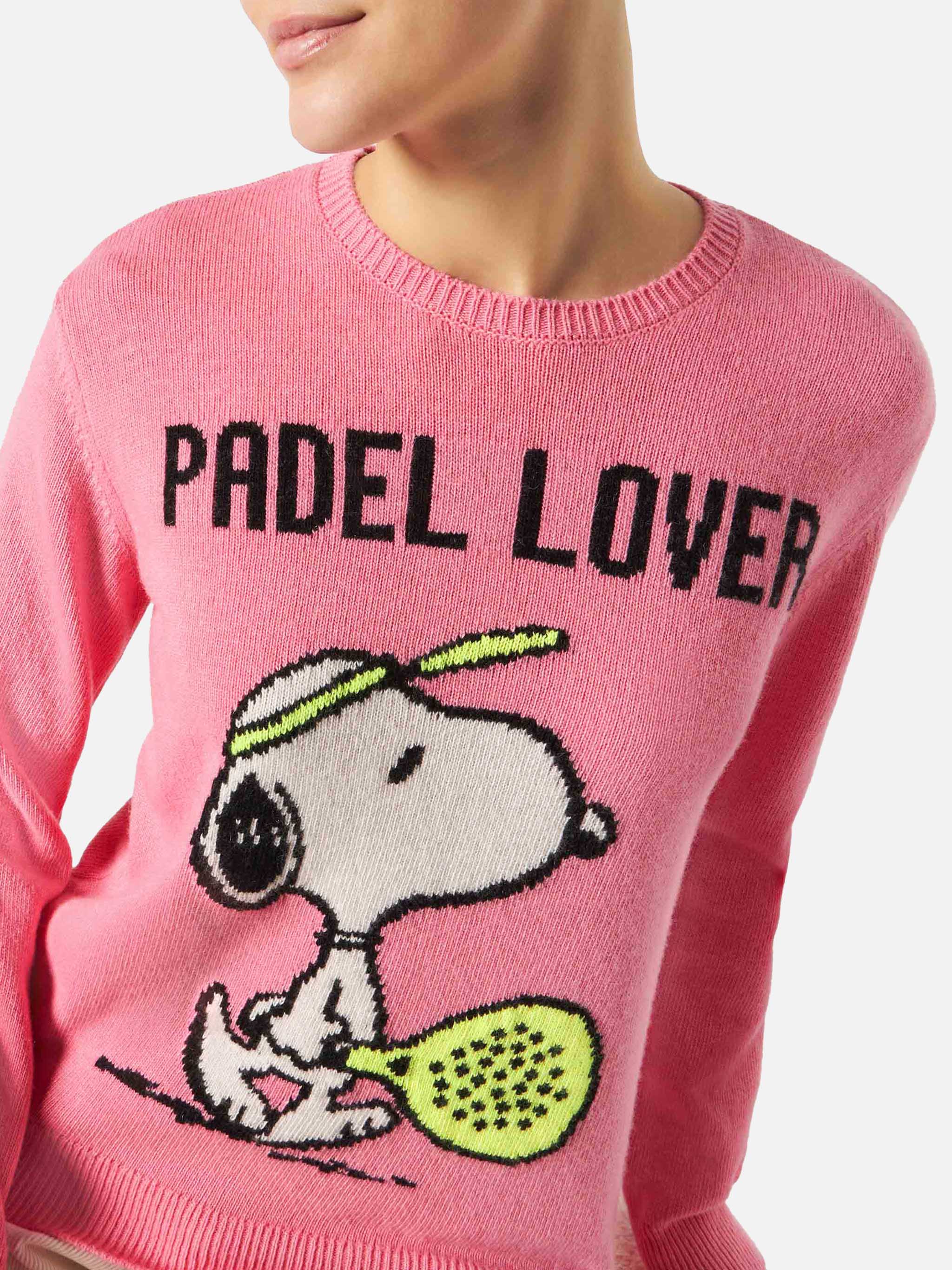 New Queen pink sweater with Snoopy Padel Lover print | Special Edition - Image 2
