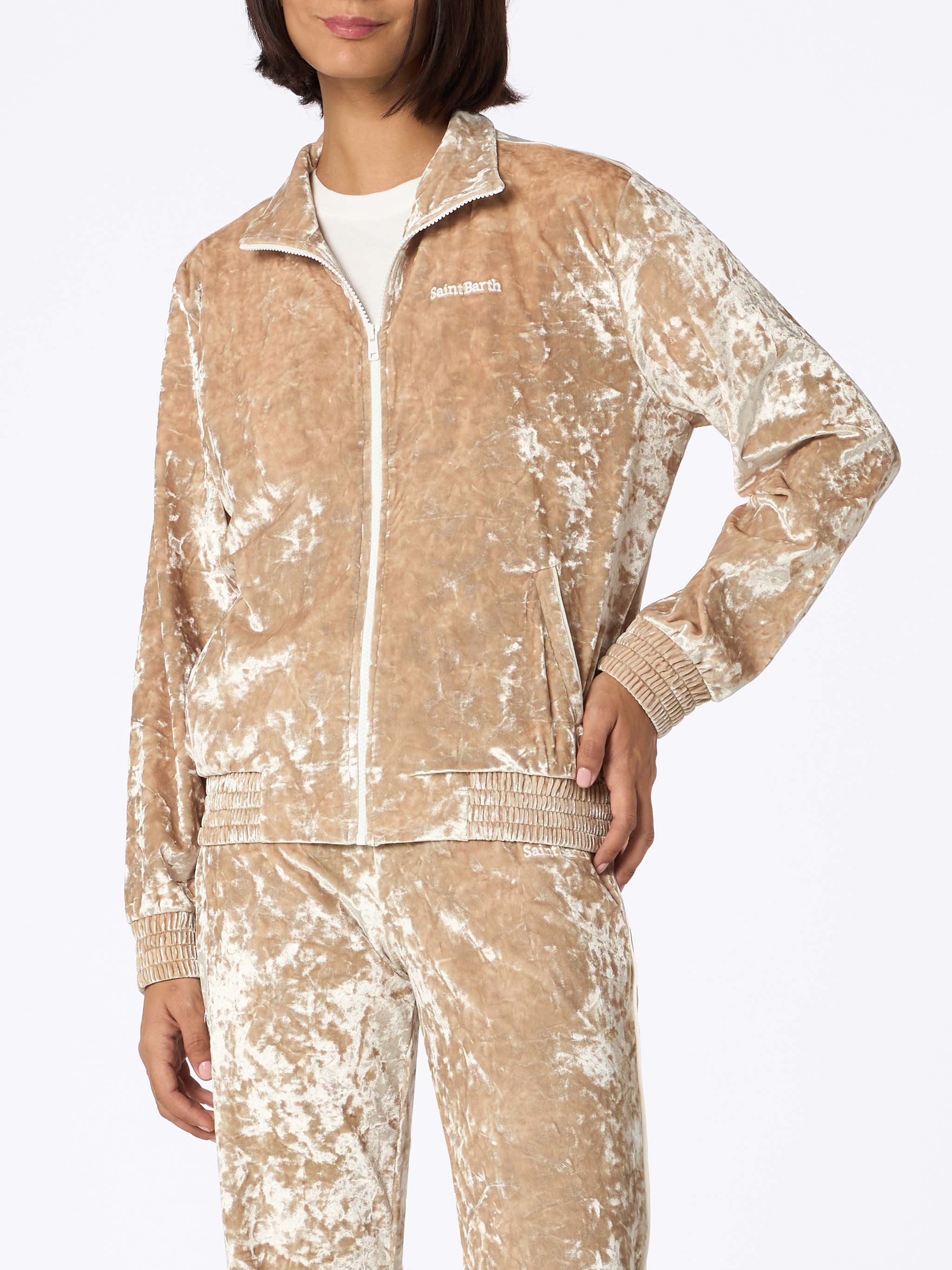 Miriam beige chenille sweatshirt