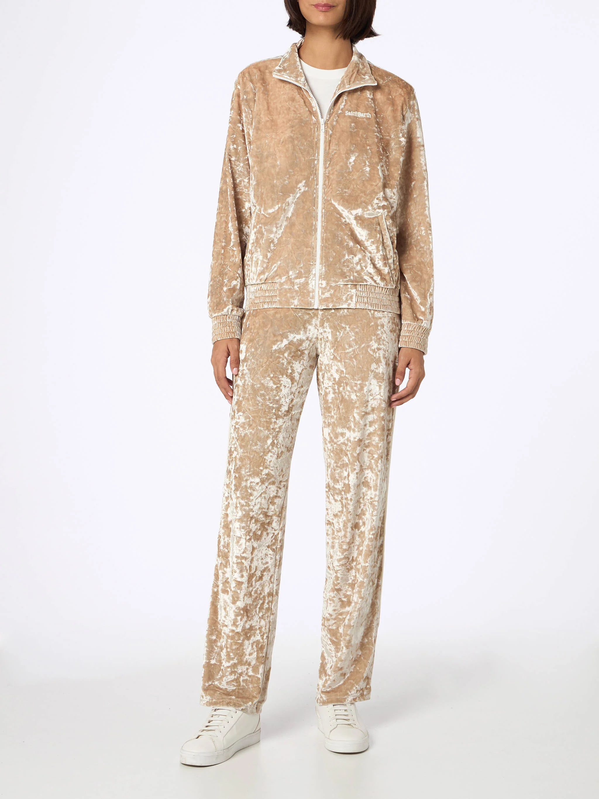Miriam beige chenille sweatshirt - Image 3