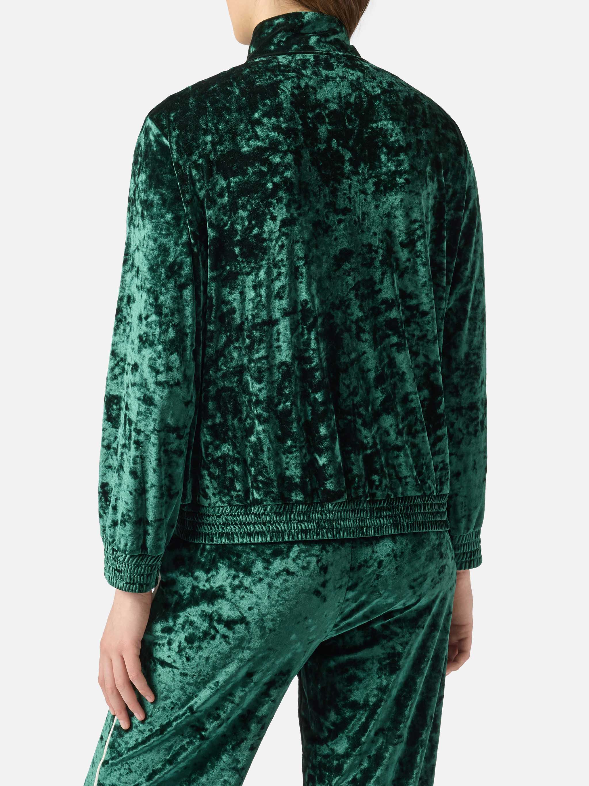 Miriam green chenille sweatshirt with embroidery - Image 4