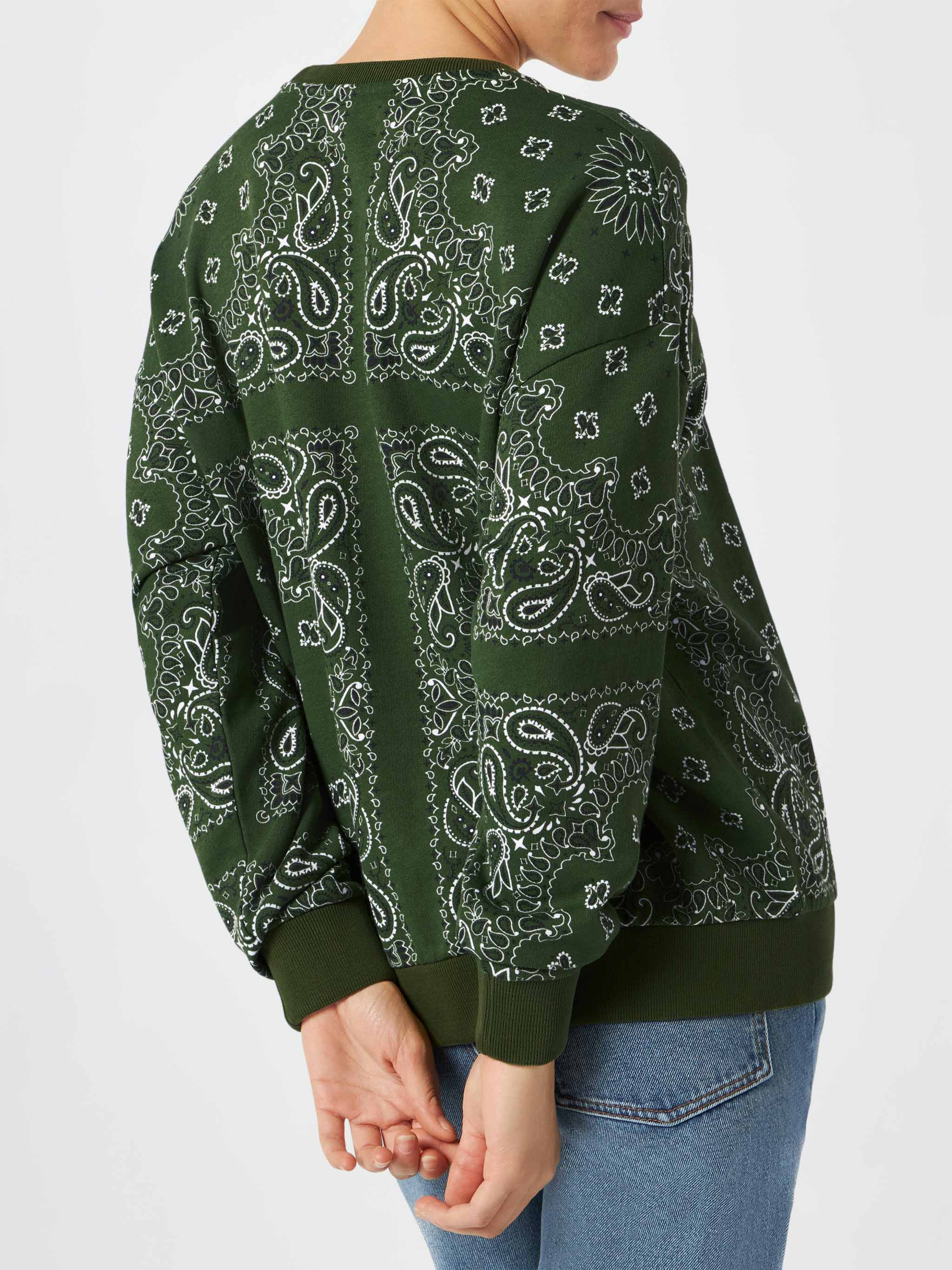 Stardust green bandana print cotton sweatshirt - Image 4