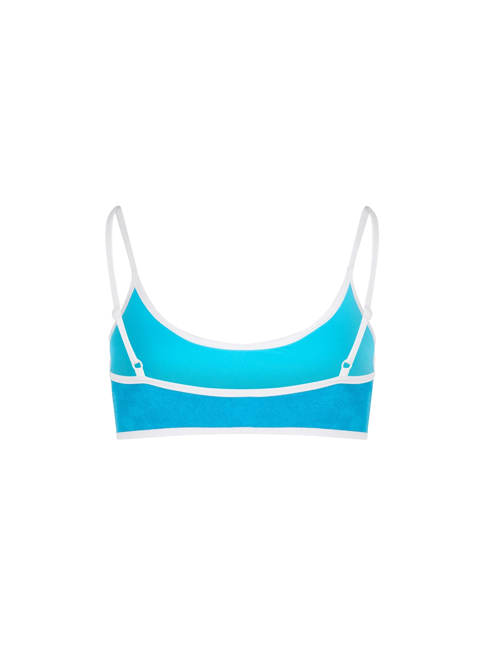 Judy light blue terry bralette bikini top - Image 2