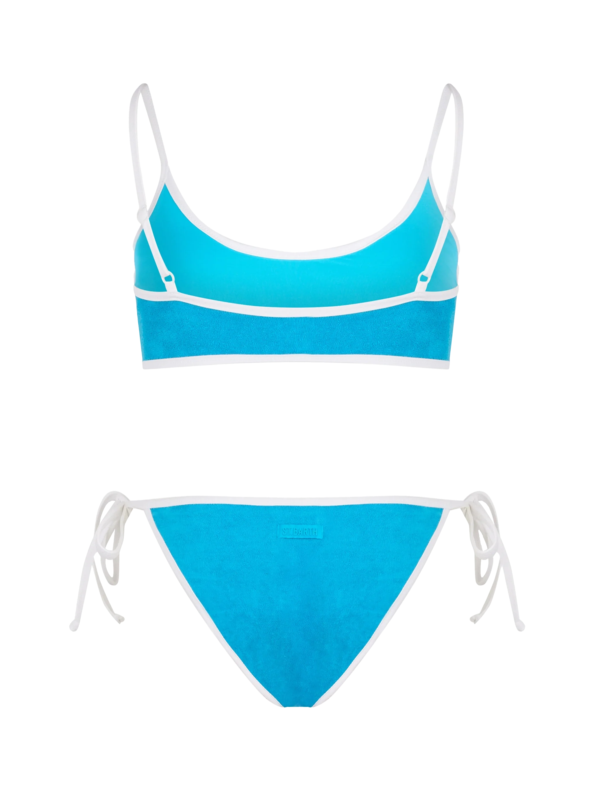 Judy Virgo terry bralette bikini with piping - Image 3