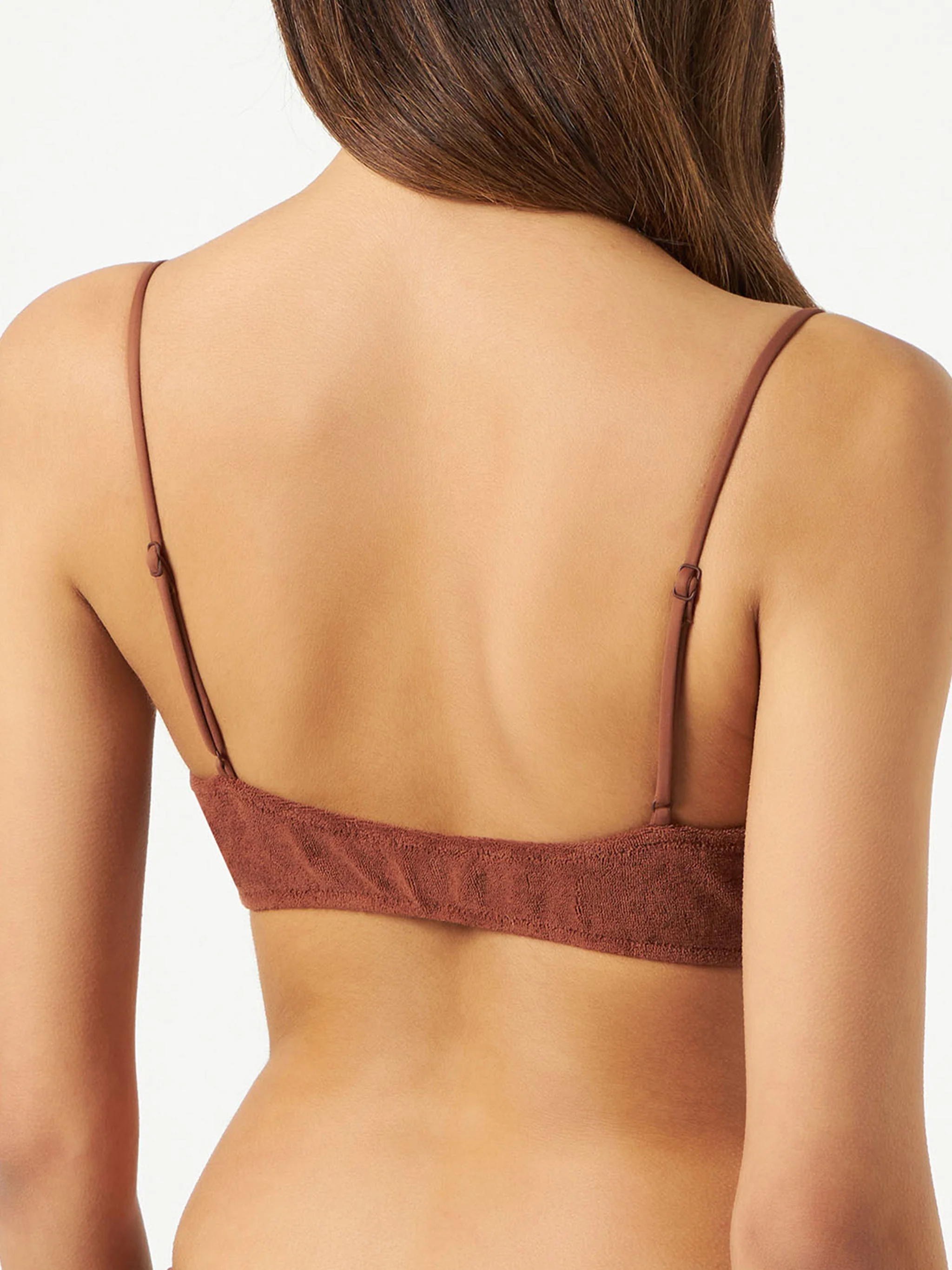 Brown Judy terry bralette bikini top - Image 3