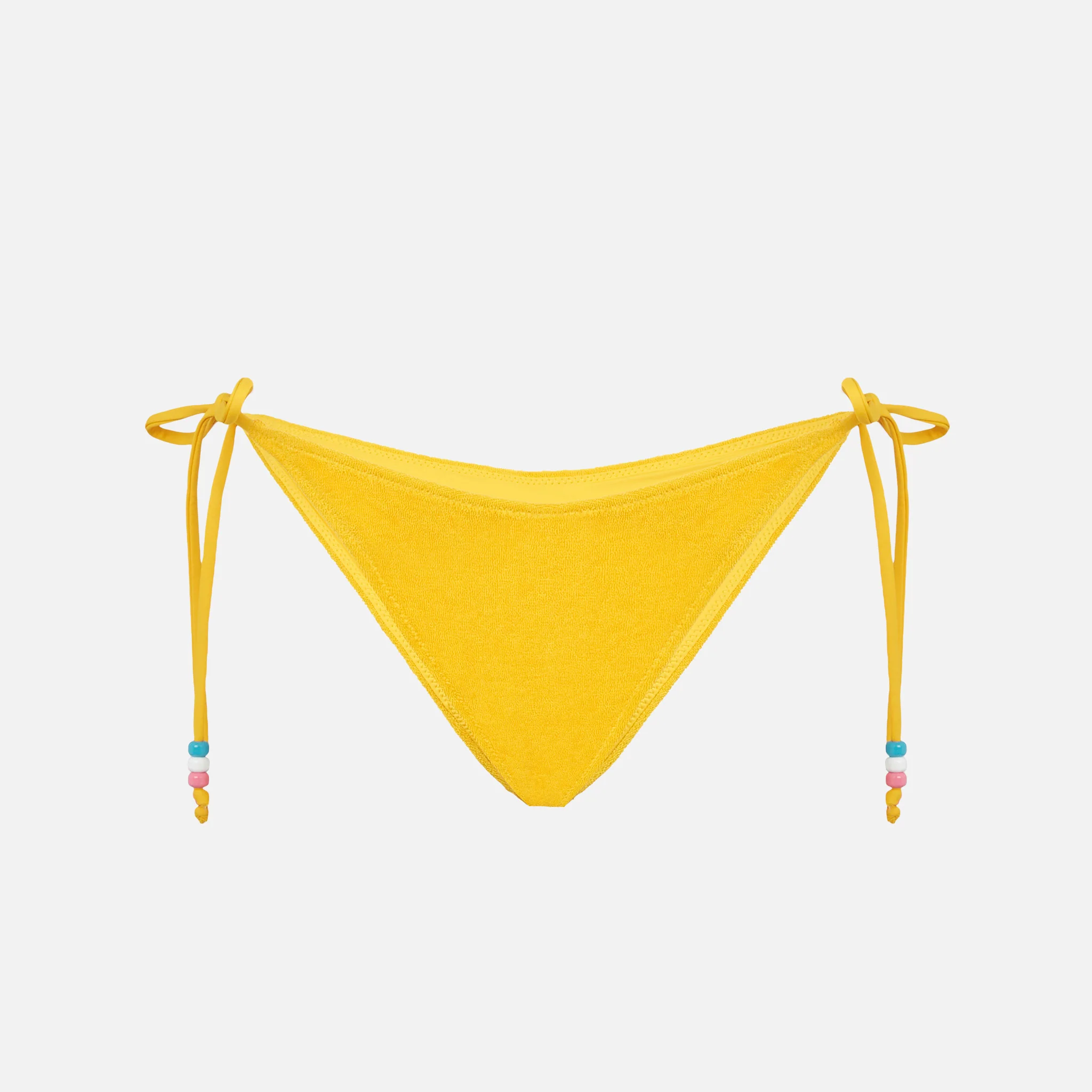 Yellow Marielle terry swim briefs with charms - Image 3