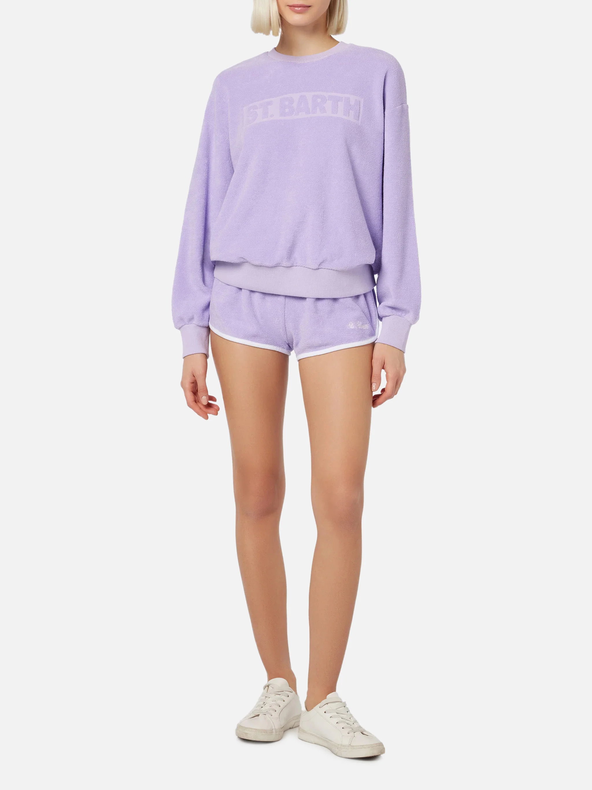 Terry Francine pull up shorts with piping - Image 4