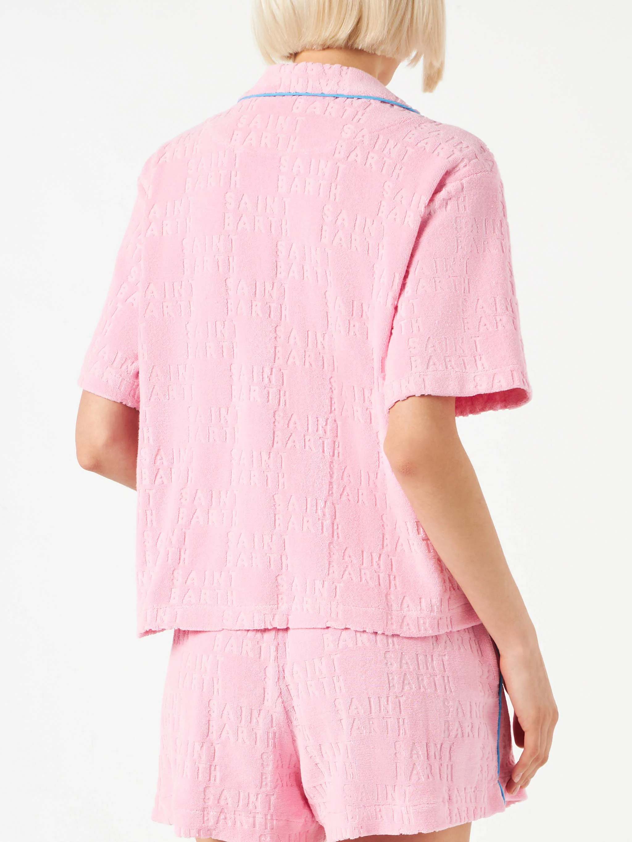 Whale terry cotton shirt with piping - Image 2