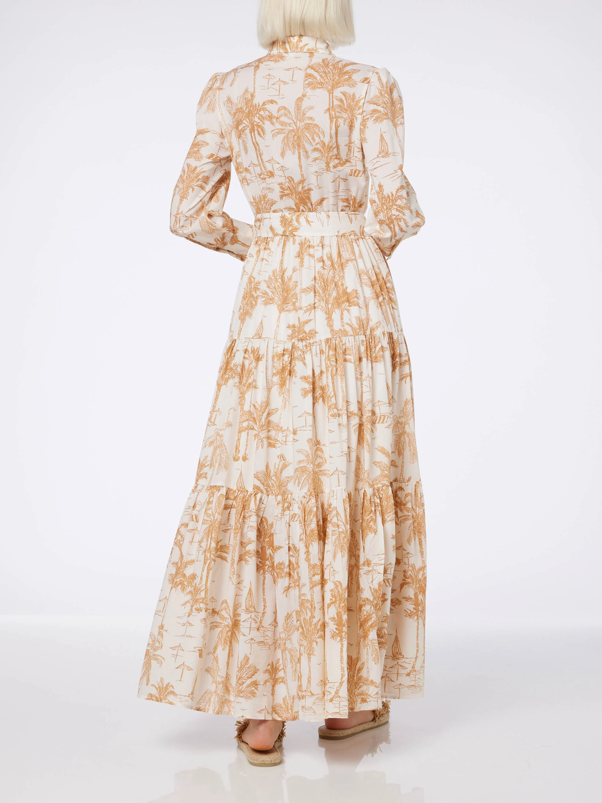 Jensen cotton long dress with Toile de Jouy print - Image 2