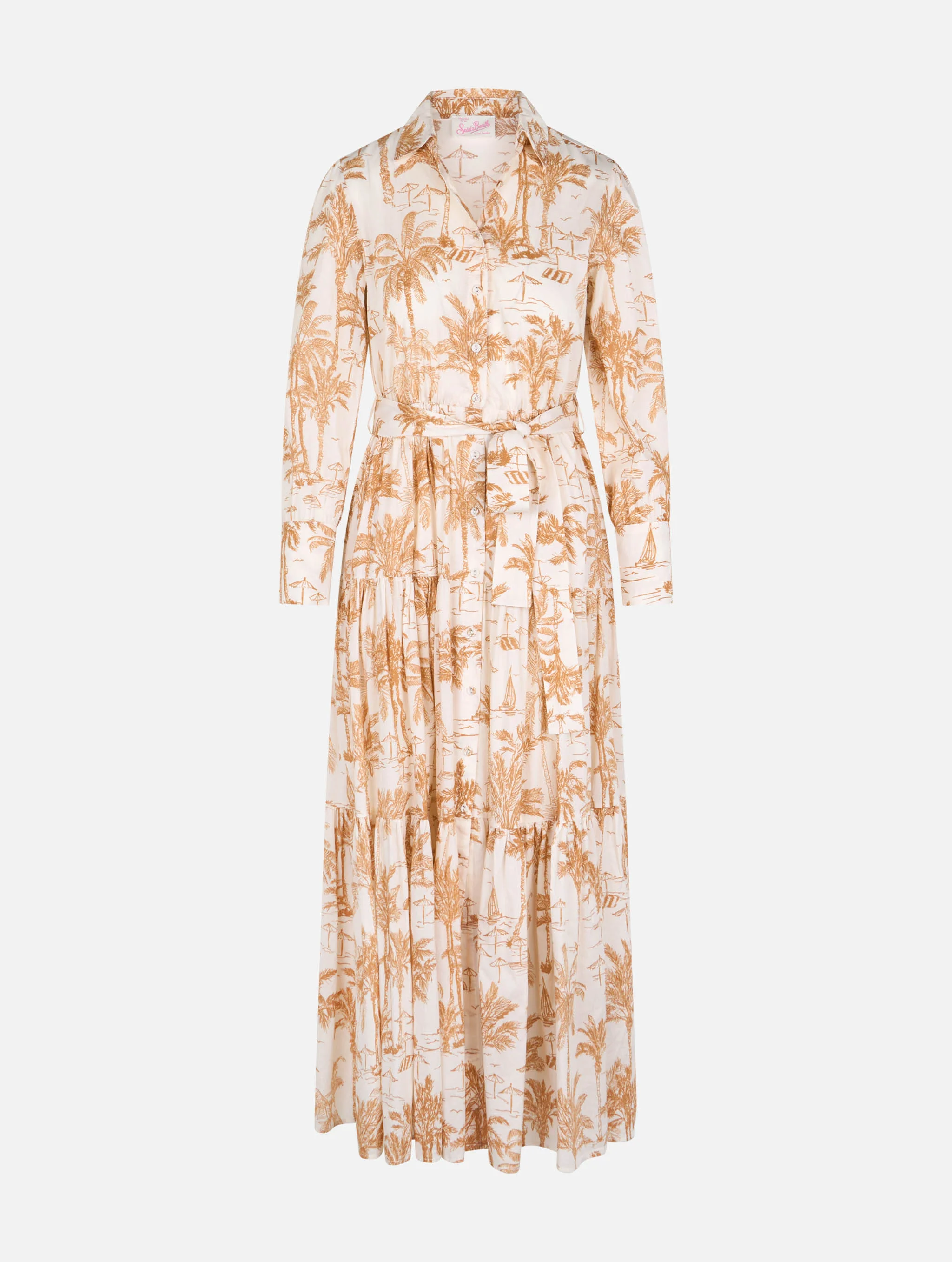Jensen cotton long dress with Toile de Jouy print - Image 3