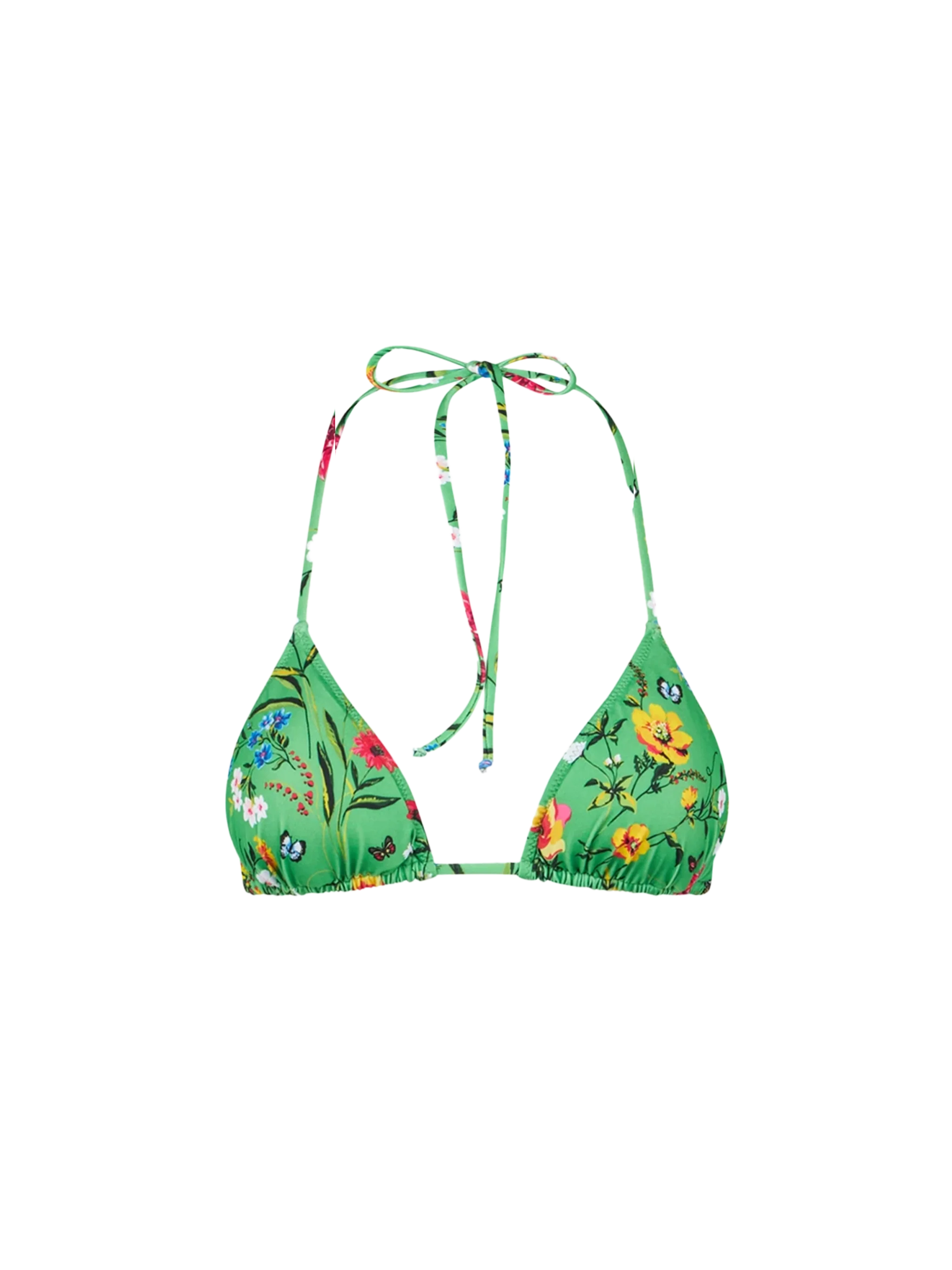 Leah floral triangle bikini top