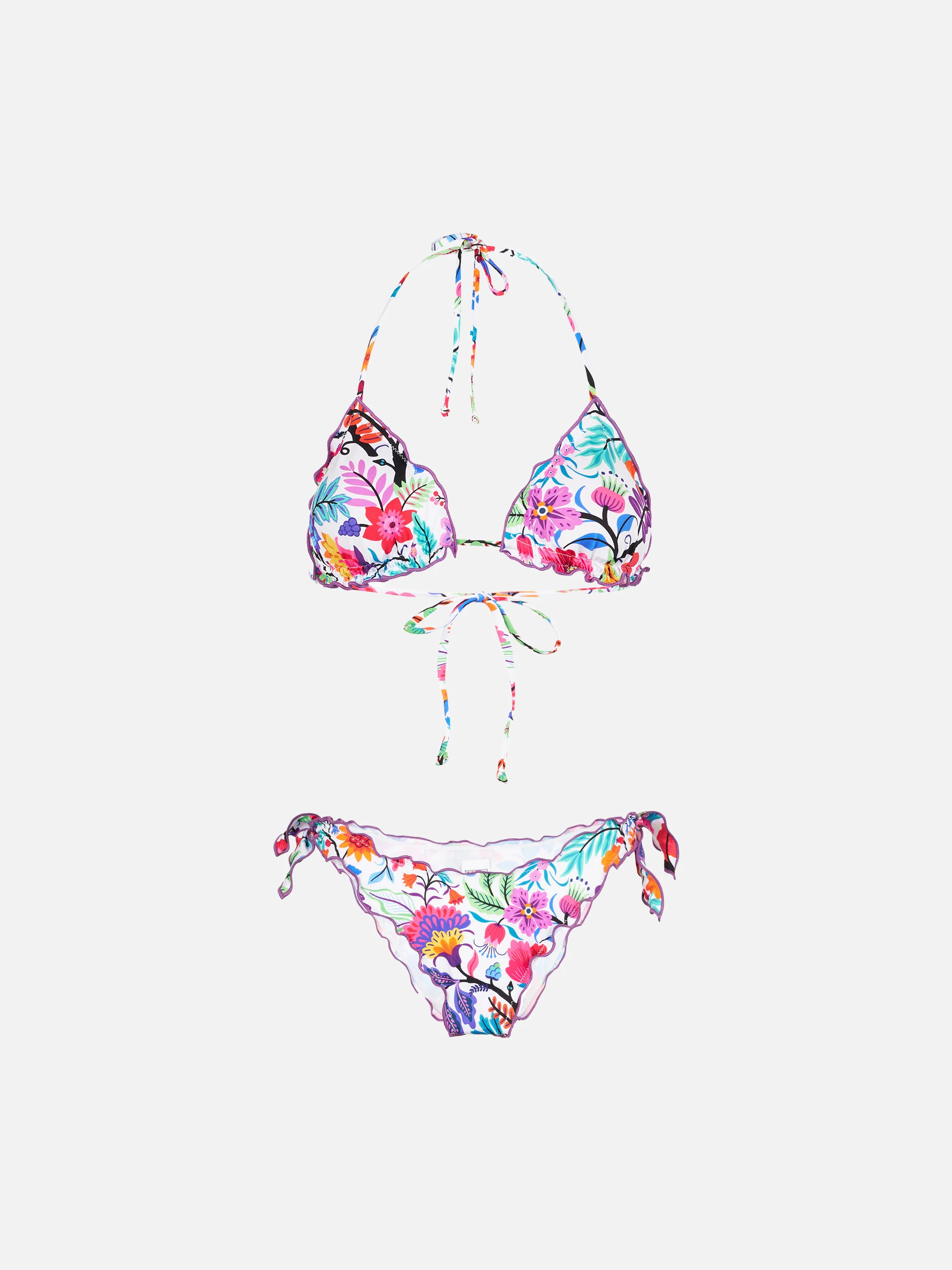 Sagittarius floral print triangle bikini top - Image 2